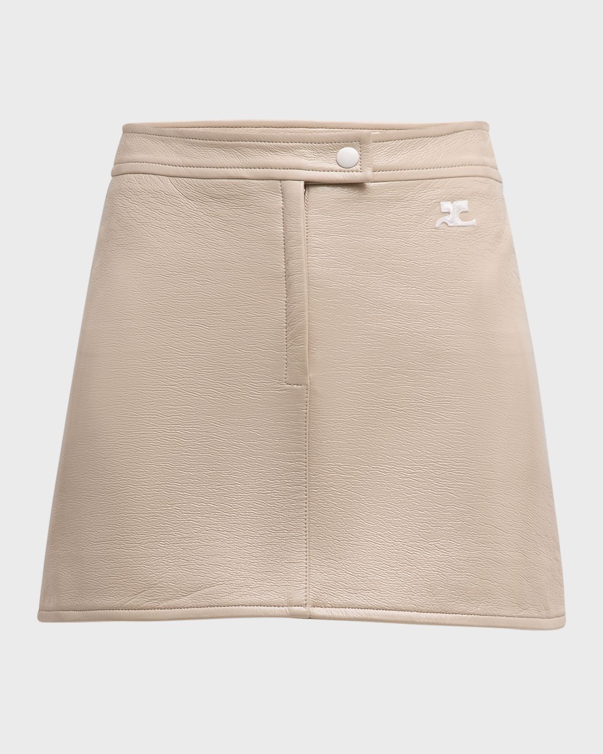 Courreges Reedition Vinyl Mini Skirt