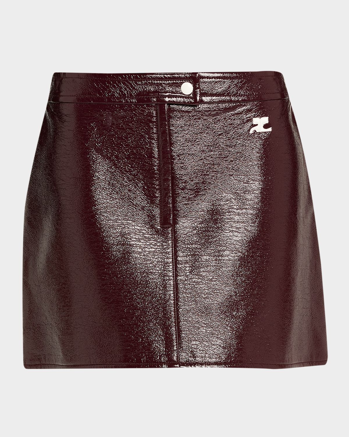 Courreges Reedition Vinyl Mini Skirt