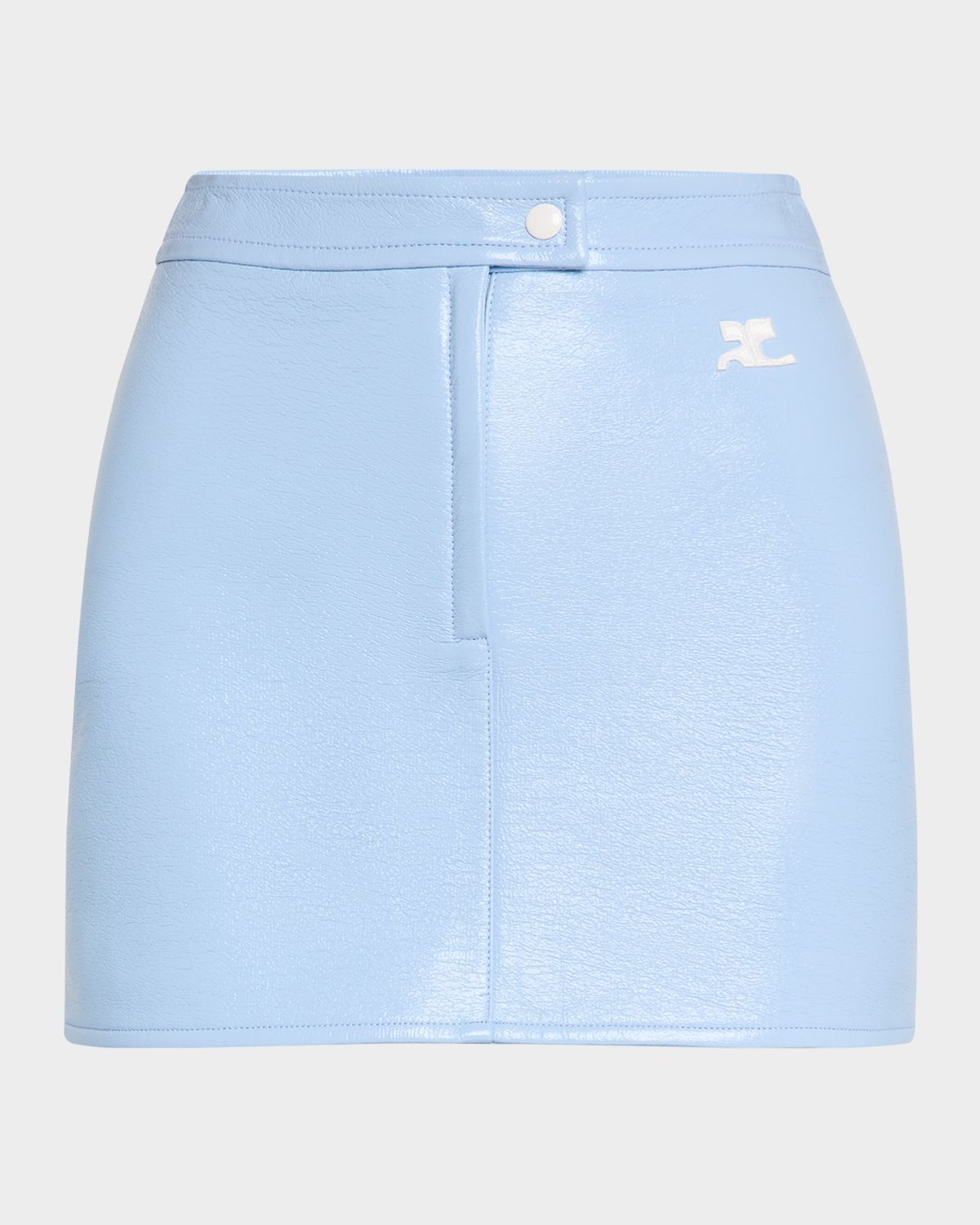 Courreges Reedition Vinyl Mini Skirt