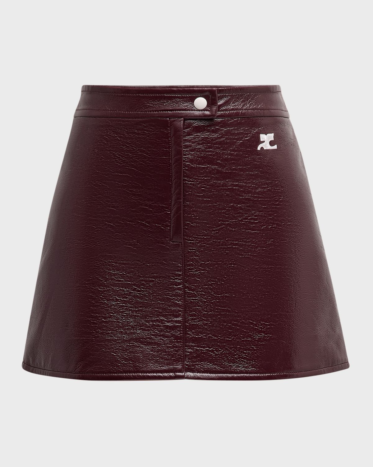 Courreges Reedition Vinyl Mini Skirt