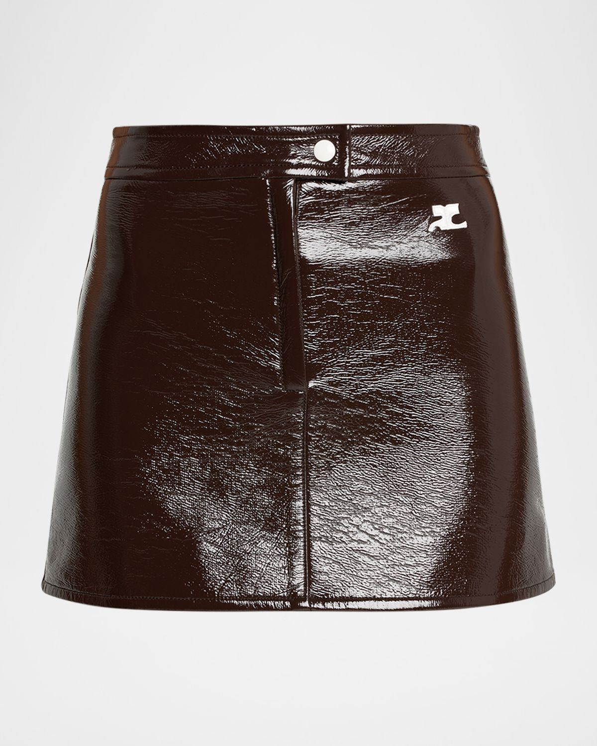 Courreges Reedition Vinyl Mini Skirt