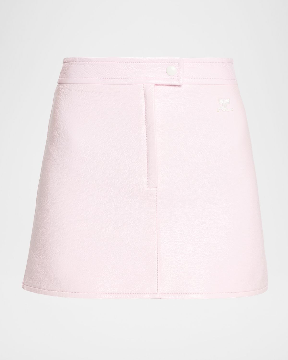 Courreges Reedition Vinyl Mini Skirt