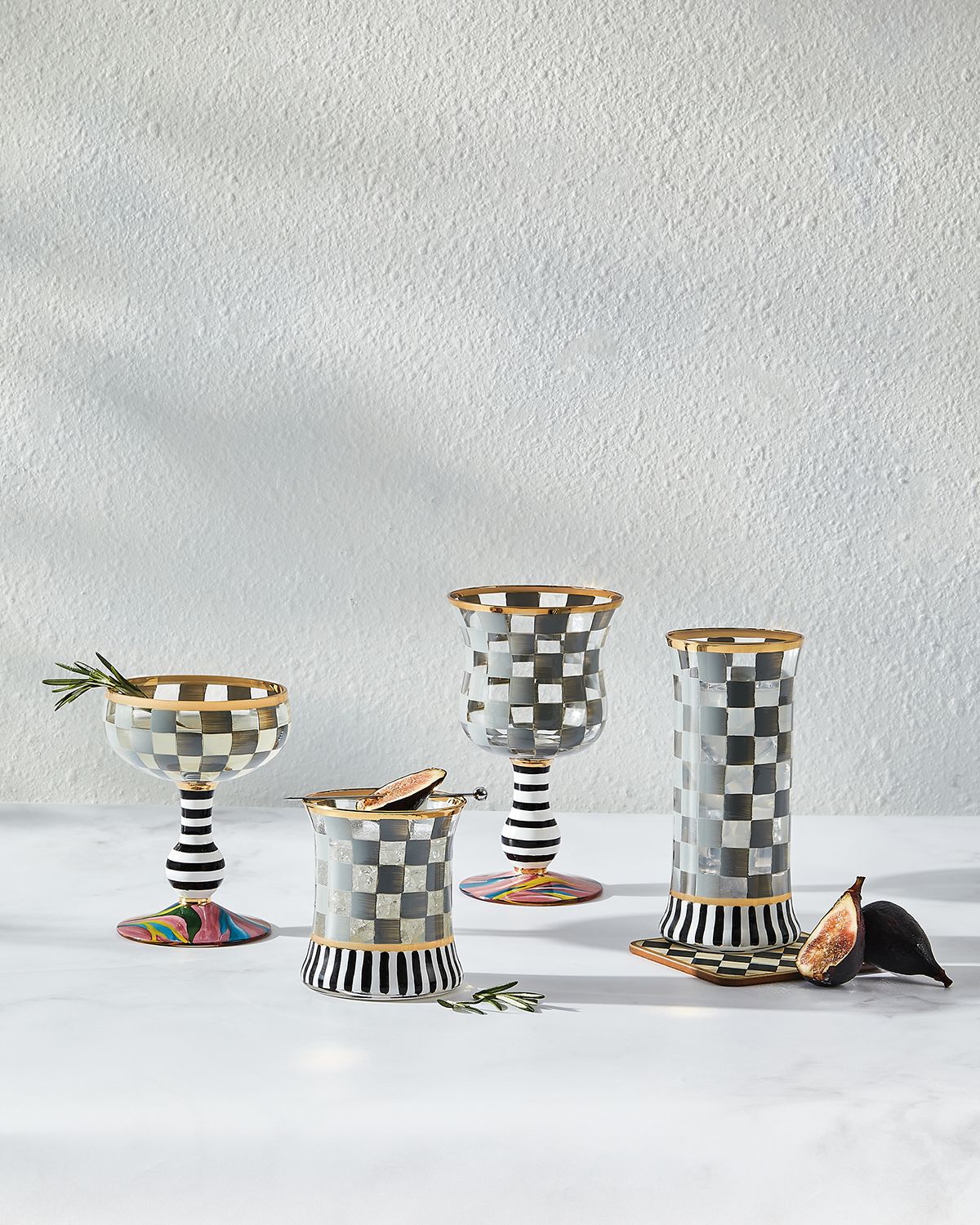 MacKenzie-Childs Carnival Couple Sterling Glass