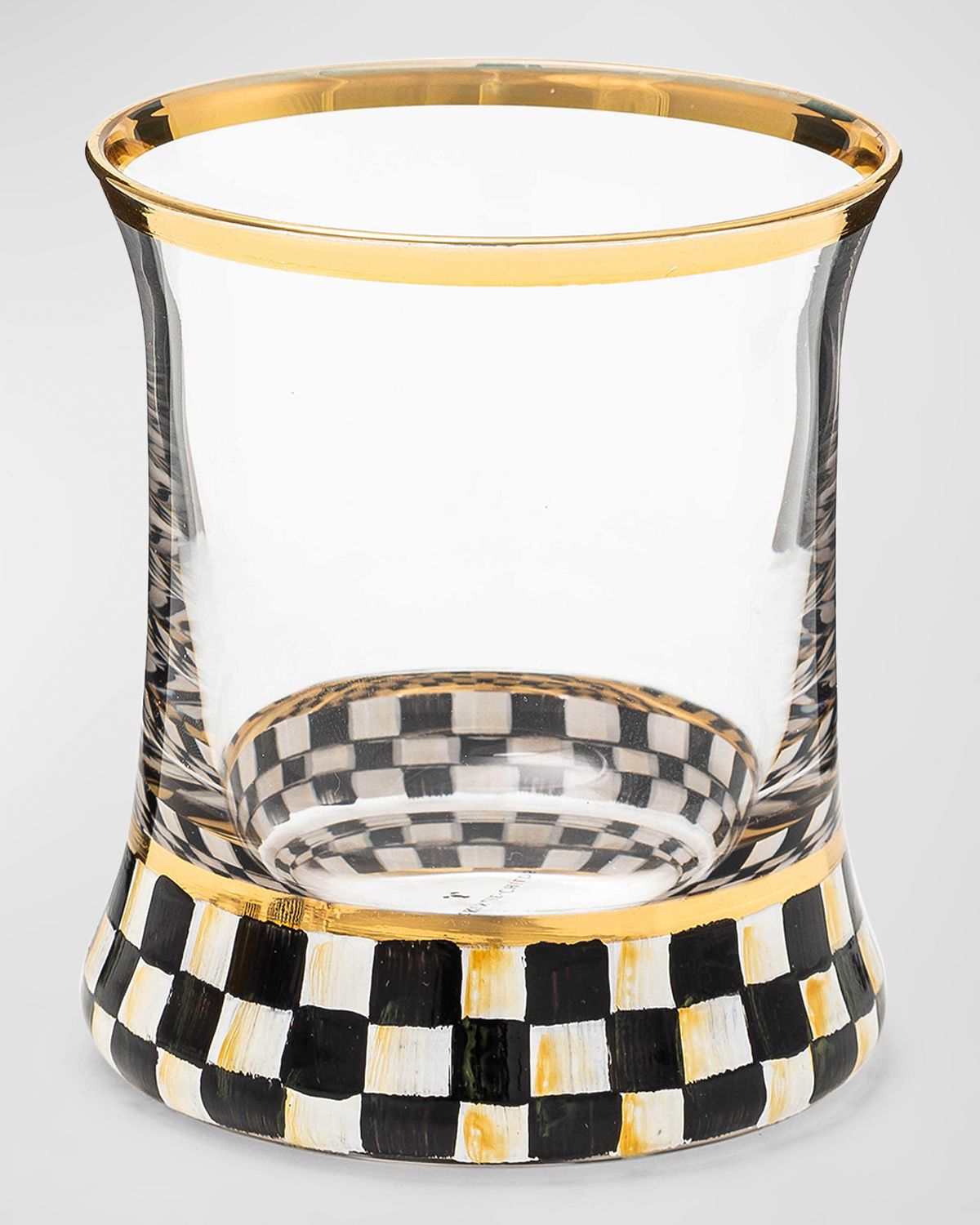 MacKenzie-Childs 8 oz. Courtly Check Glass Tumbler, Set of 2