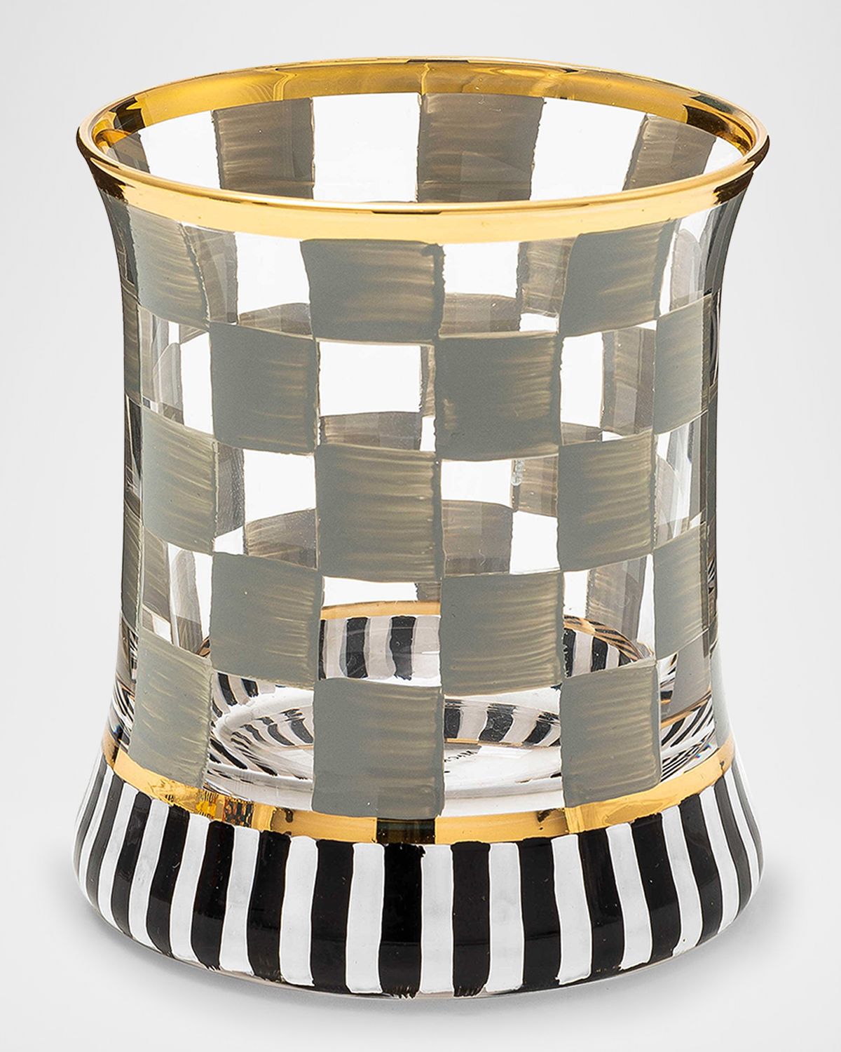 MacKenzie-Childs 8 oz. Carnival Sterling Glass Tumbler, Set of 2