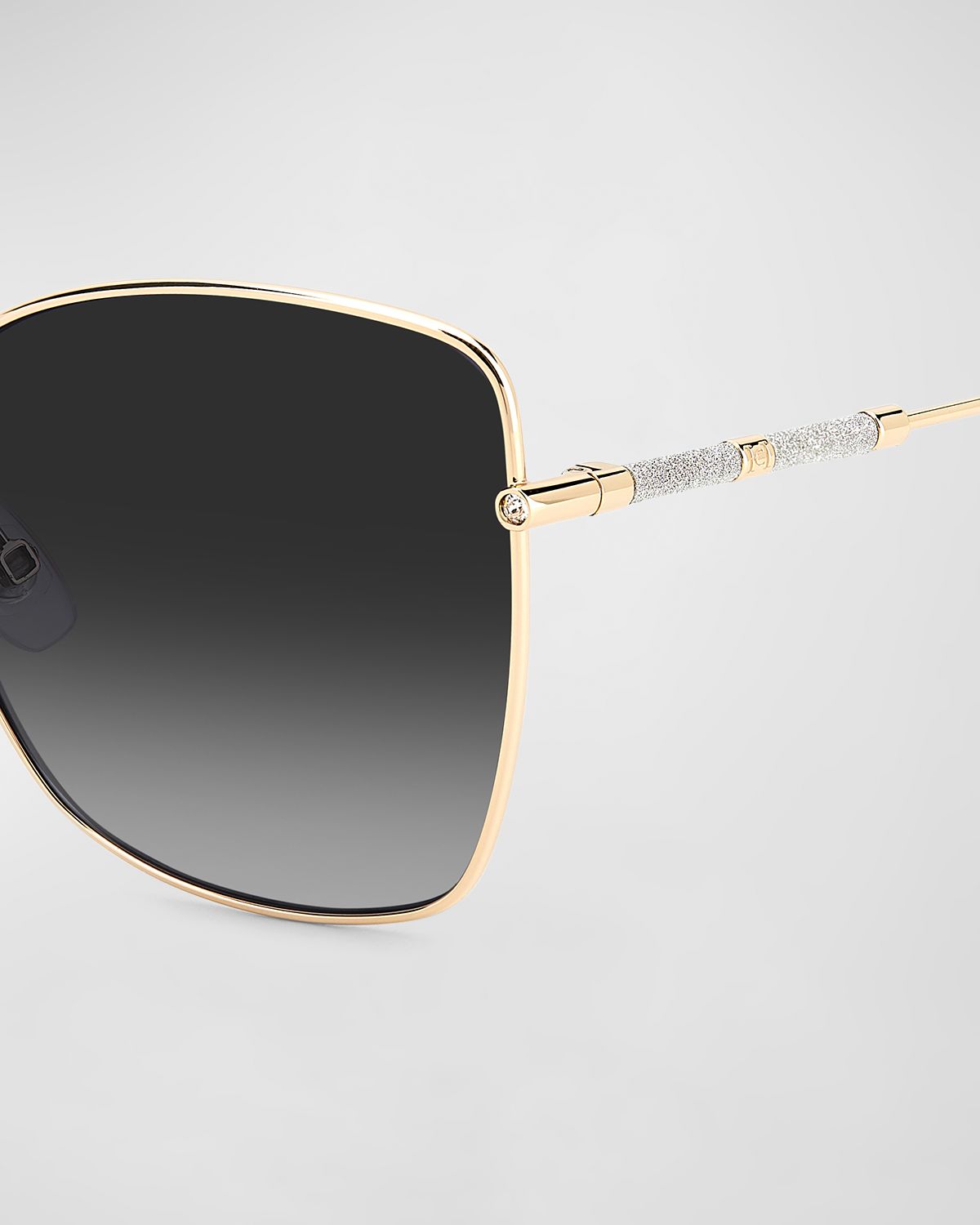 Carolina Herrera Glittery Metal Butterfly Sunglasses