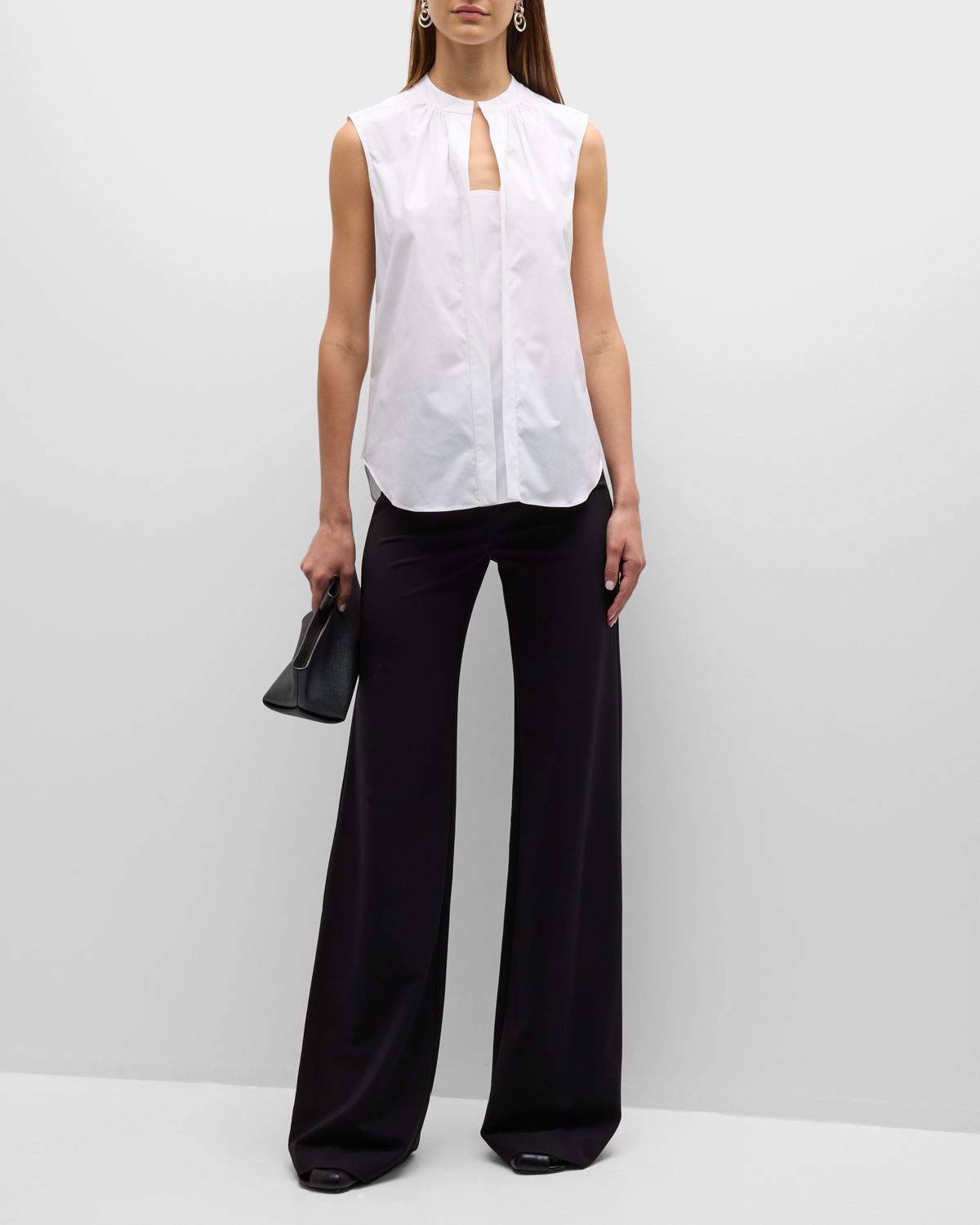CALLAS Milano Anouk High-Rise Straight-Leg Crepe Jersey Pants