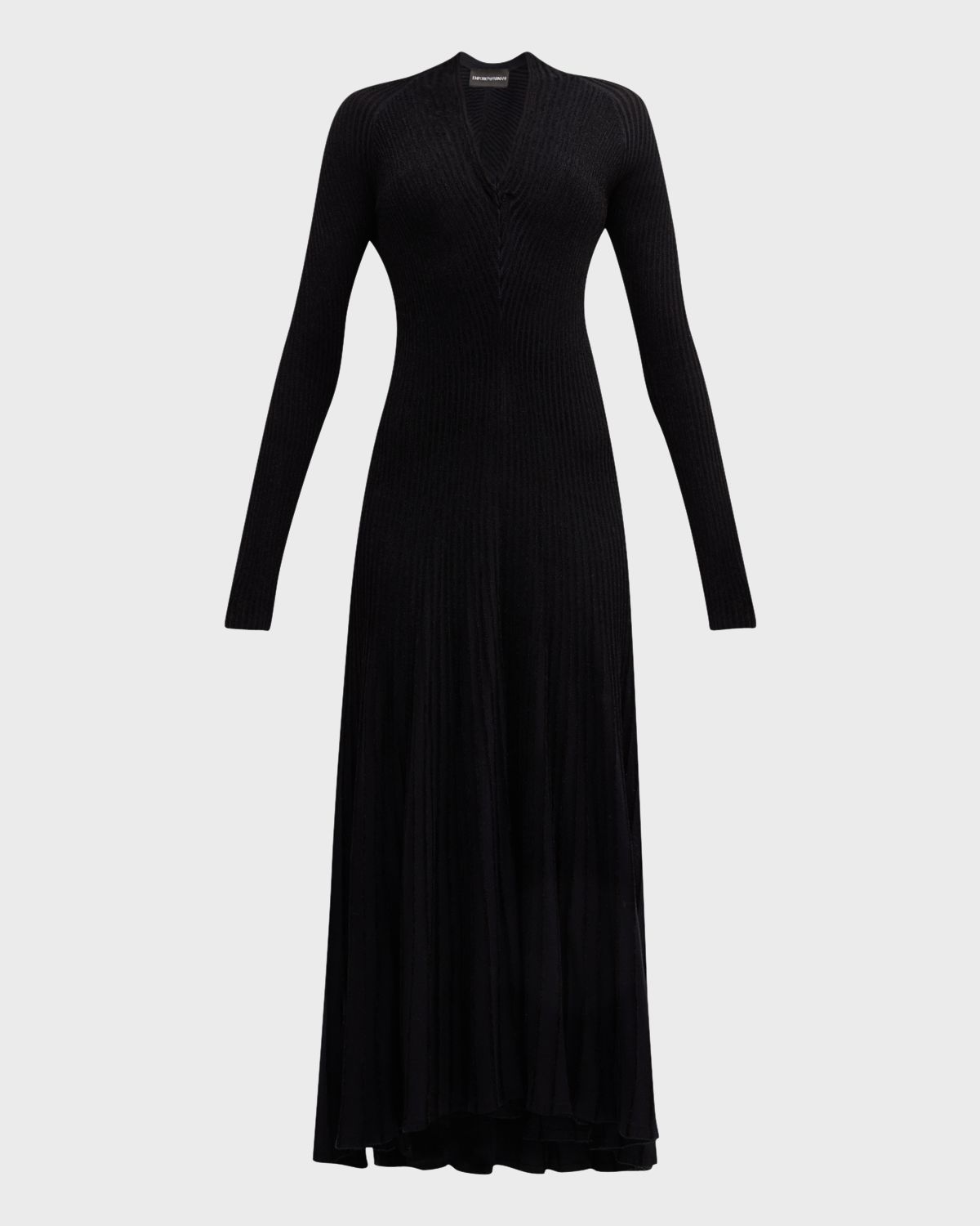 Emporio Armani High-Low Ribbed Knit Midi Dress | Thumbnail 7