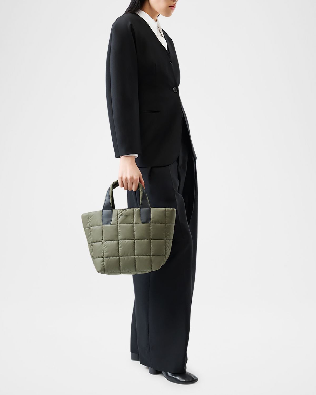 VeeCollective Porter Small Water-Resistant Quilted Tote Bag