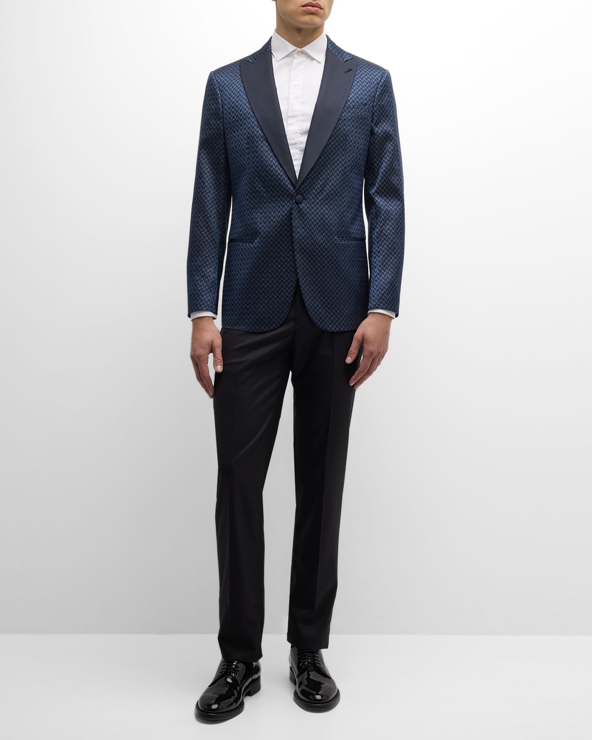 Giorgio Armani Men 's Silk Jacquard Blazer | Thumbnail 8 Giorgio Armani Men 's Silk Jacquard Blazer | Thumbnail 8