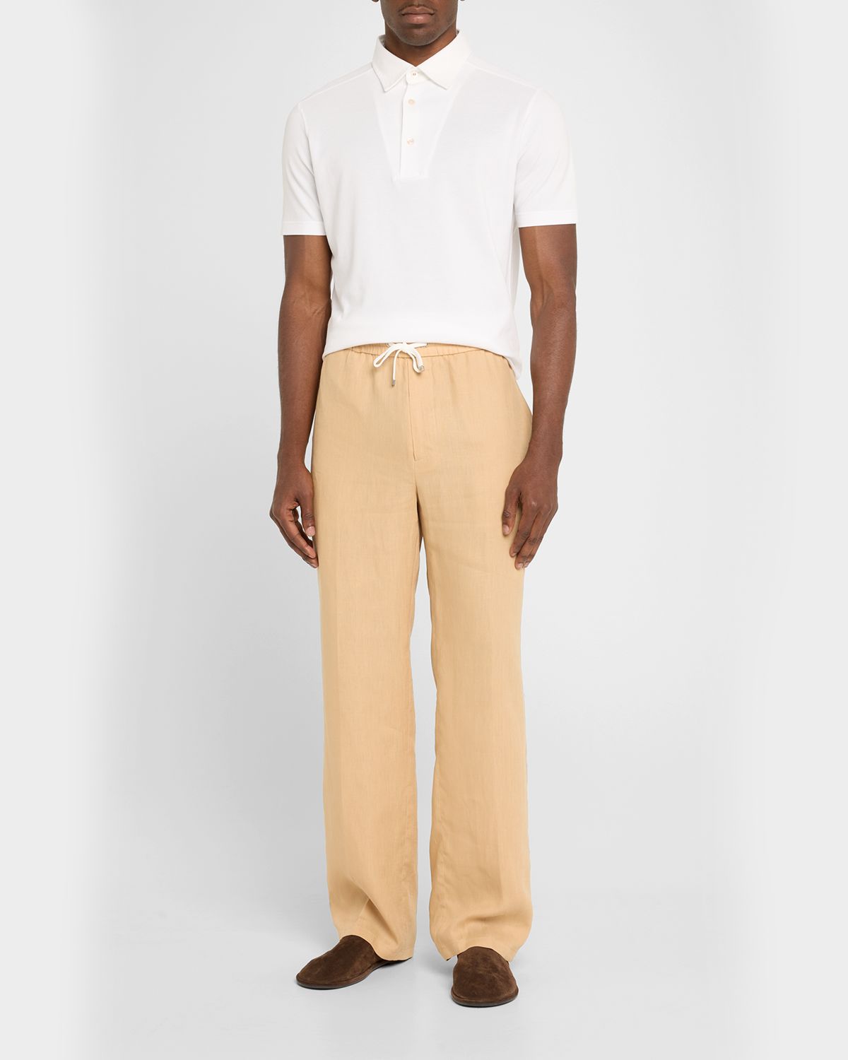 Loro Piana Men 's Cotton Pique Polo Shirt