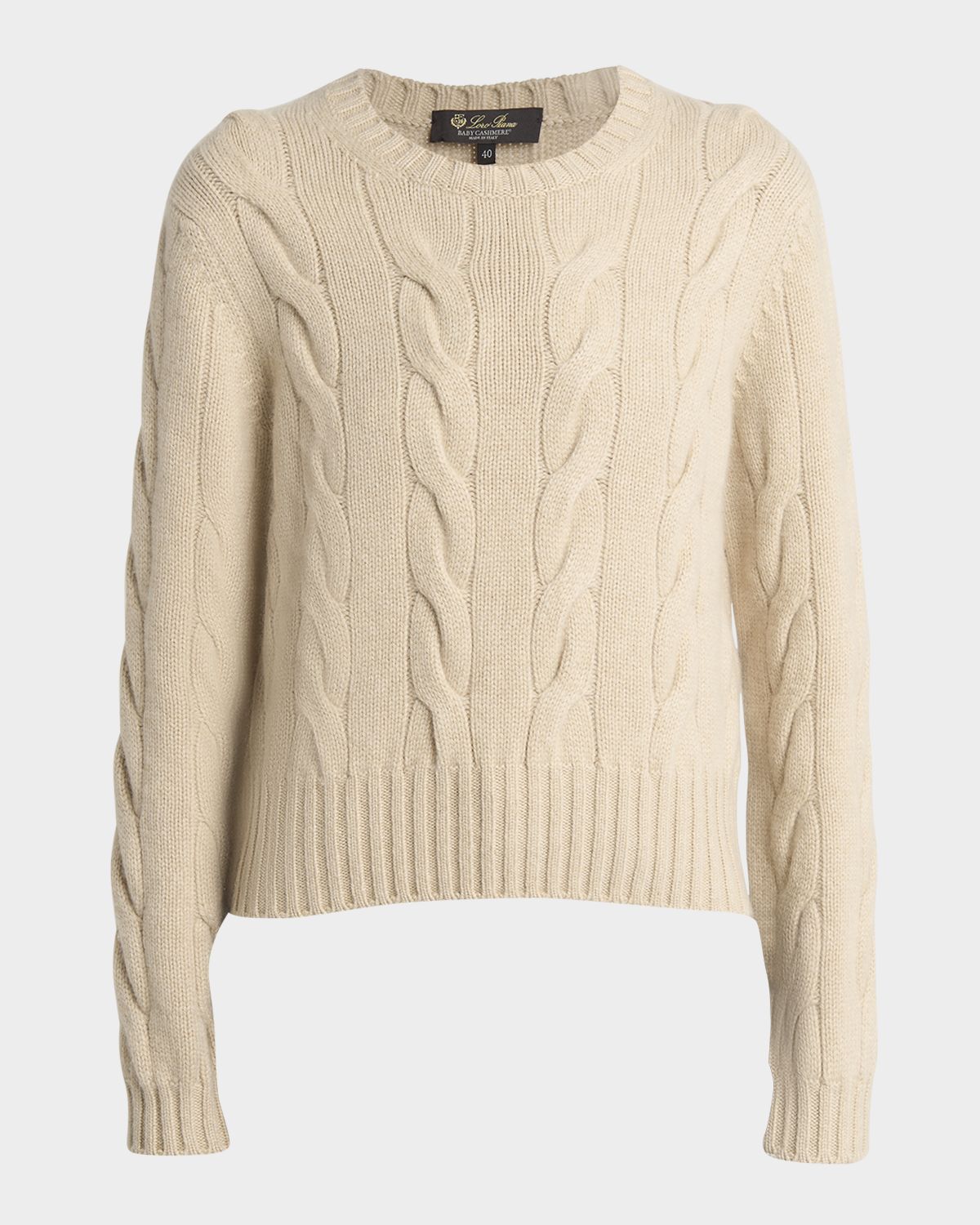 Loro Piana Napier Cashmere Cable-Knit Sweater