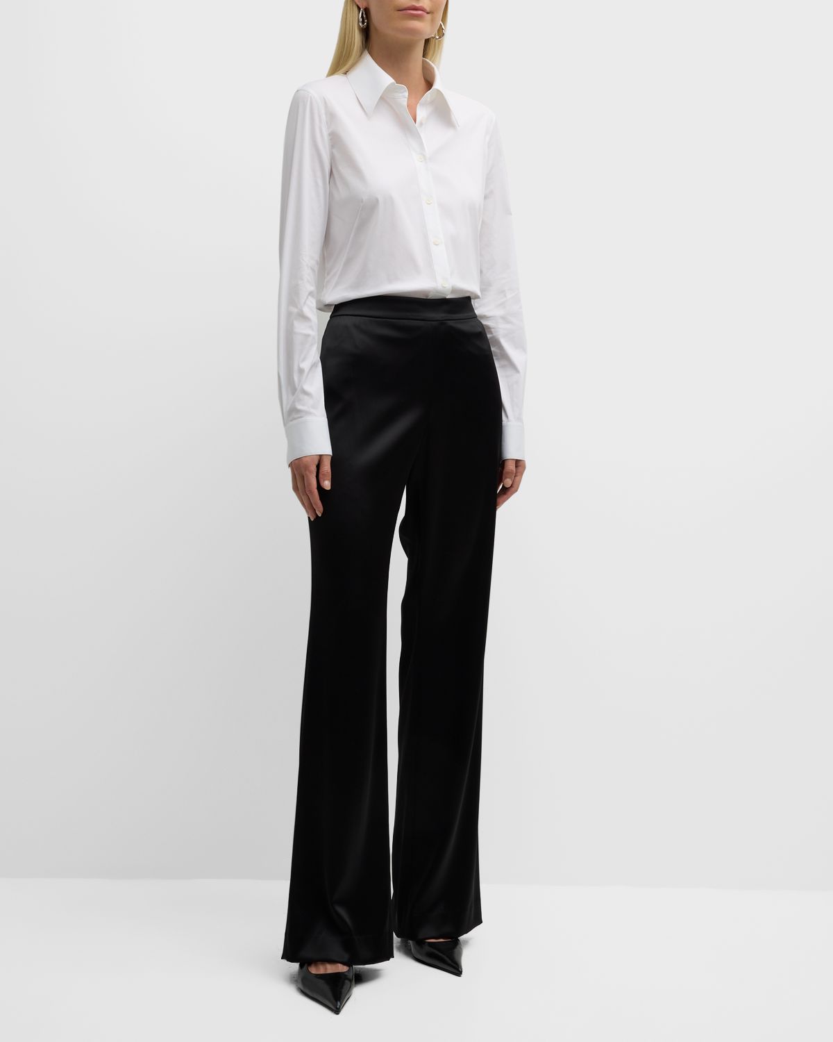 Lafayette 148 New York Gates Mid-Rise Flare Pants