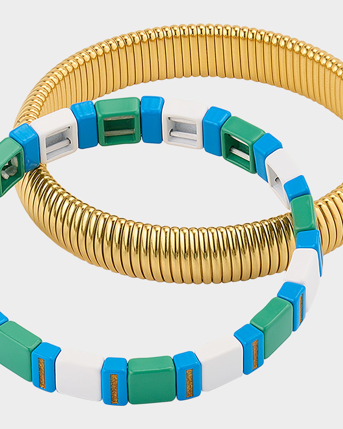 Ben-Amun The Capri Stack Cobra Bracelets, Set of 2