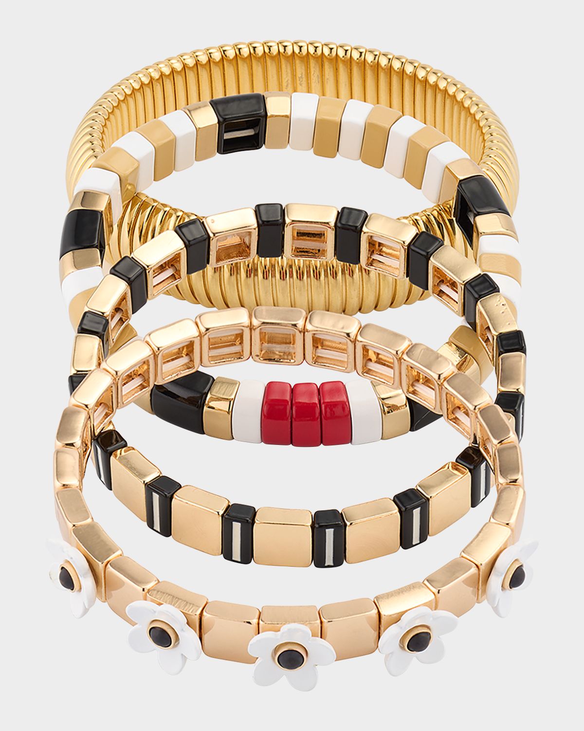 Ben-Amun The Paris Stack Cobra Bracelets, Set of 4