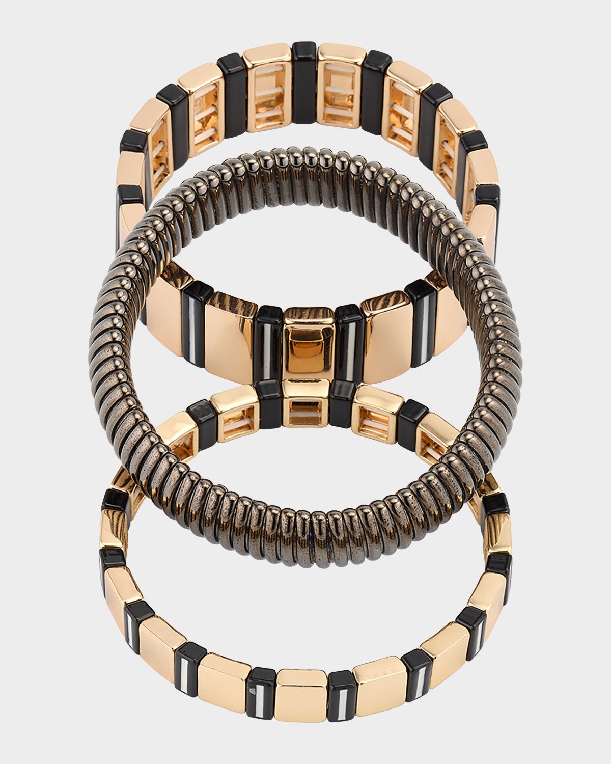 Ben-Amun The New York Stack Cobra Bracelets, Set of 3