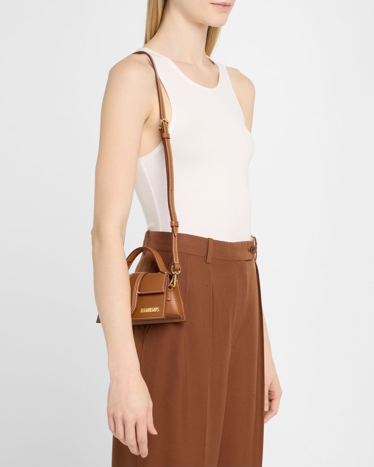 Jacquemus Le Bambino Leather Top-Handle Bag