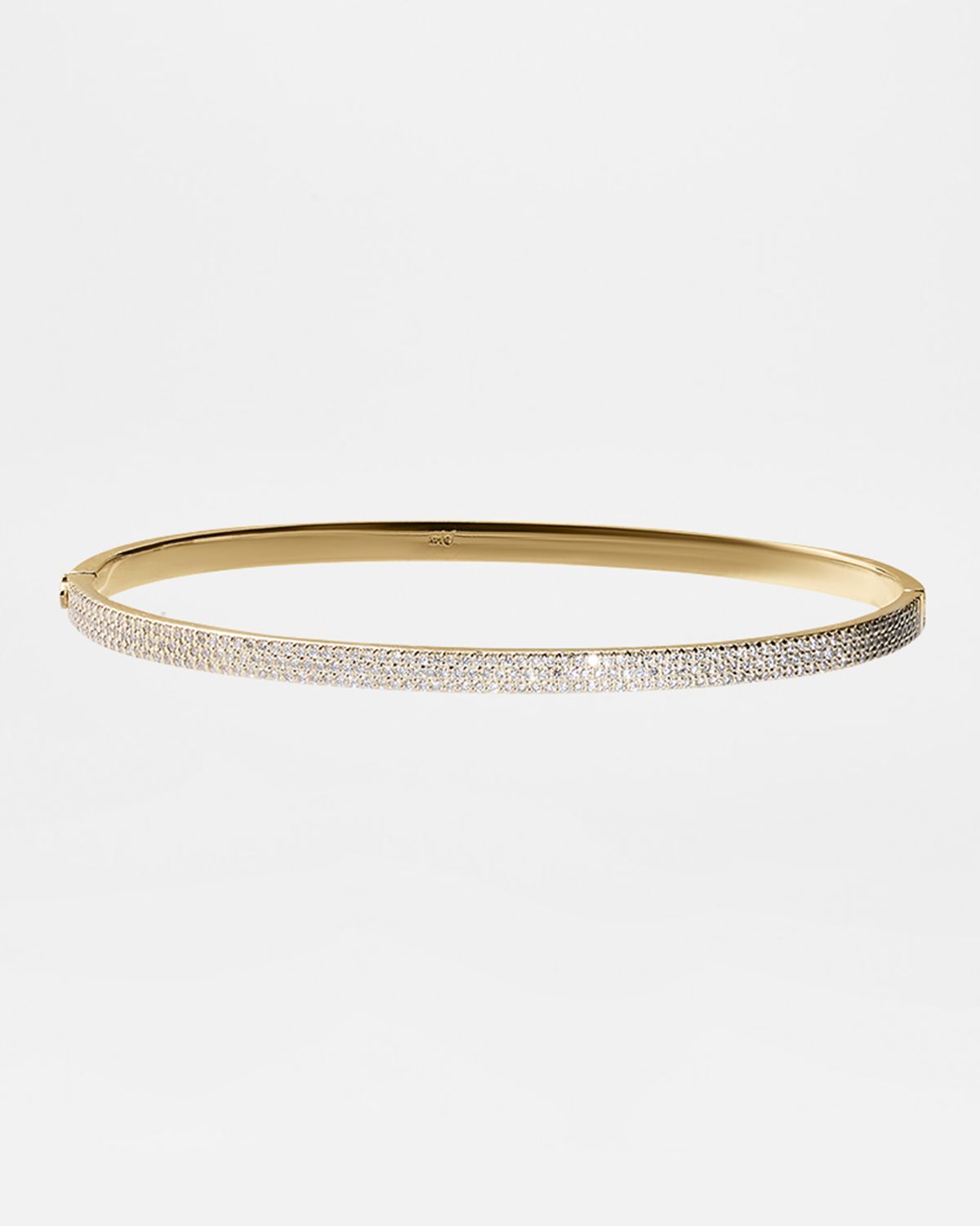 LANA 14K Gold Flawless Vanity Diamond Hinge Bangle