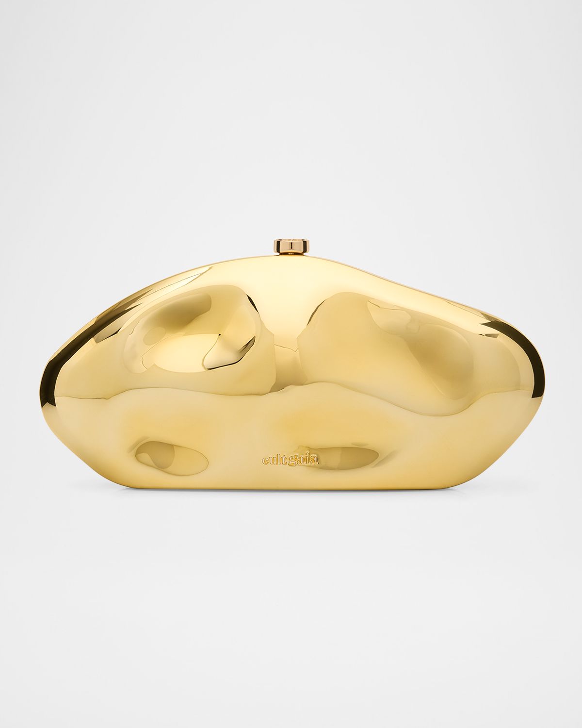 Cult Gaia The Caldera Metallic Clutch Bag
