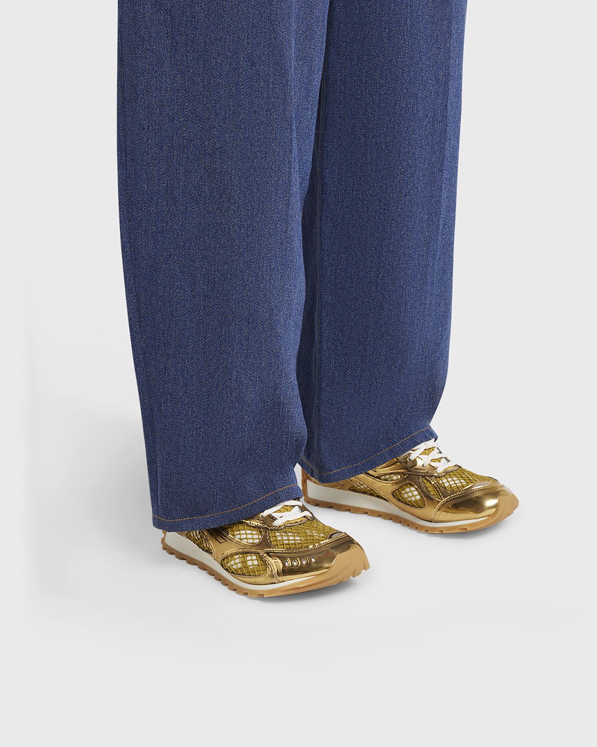 Bottega Veneta Men 's Orbit Technical Fishnet Sneakers