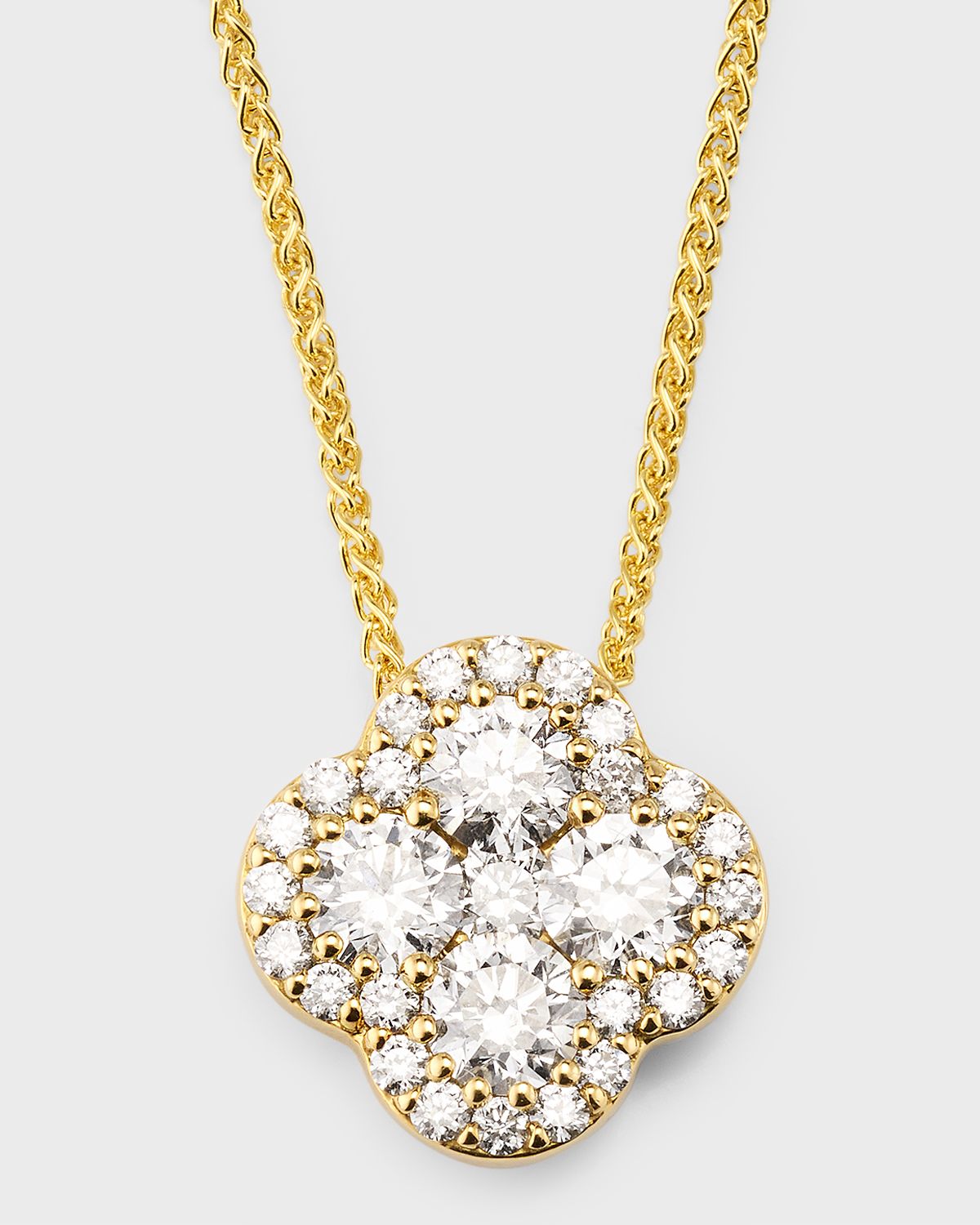 Neiman Marcus Diamonds 18K Gold GH/SI Diamond Pendant on 18" Chain, 1.37tcw