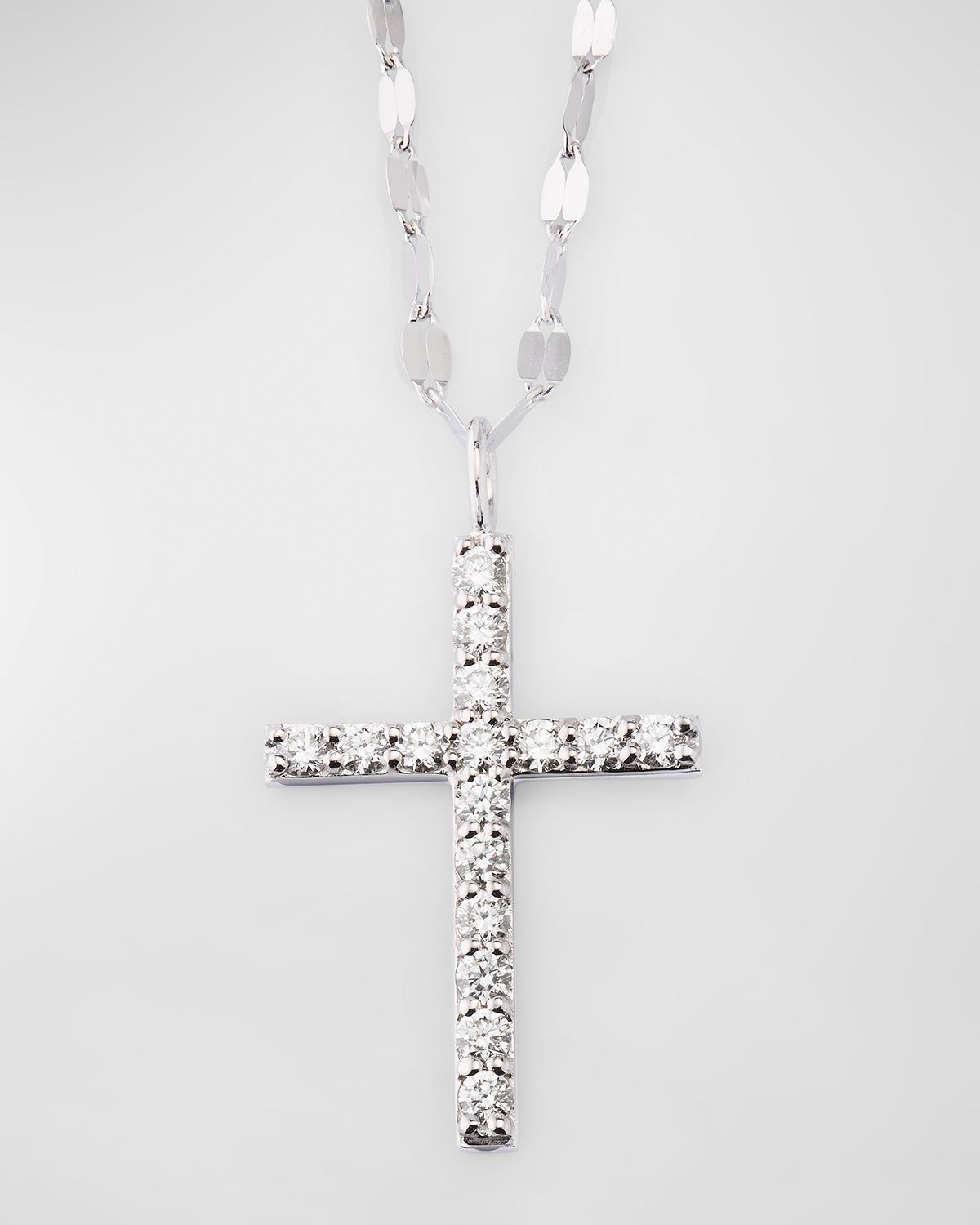 LANA 14K Yellow Gold Flawless Everyday Diamond Cross Necklace