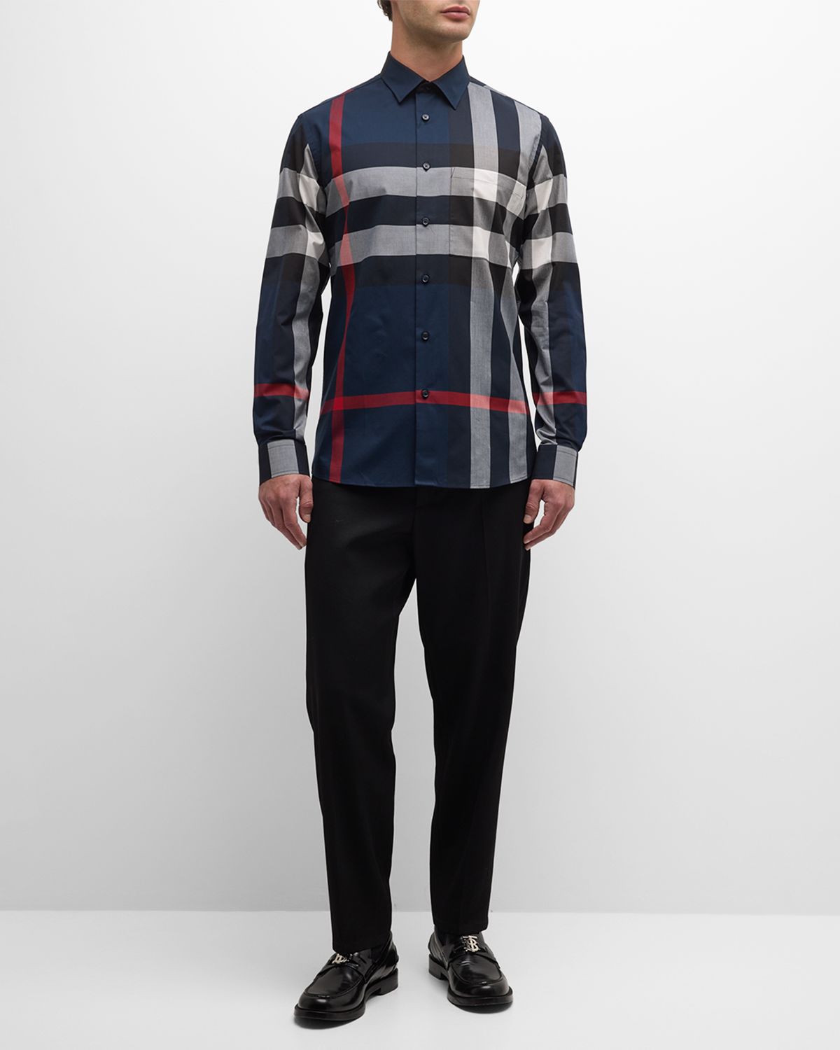 Burberry Men 's Summerton Check Button-Down Shirt