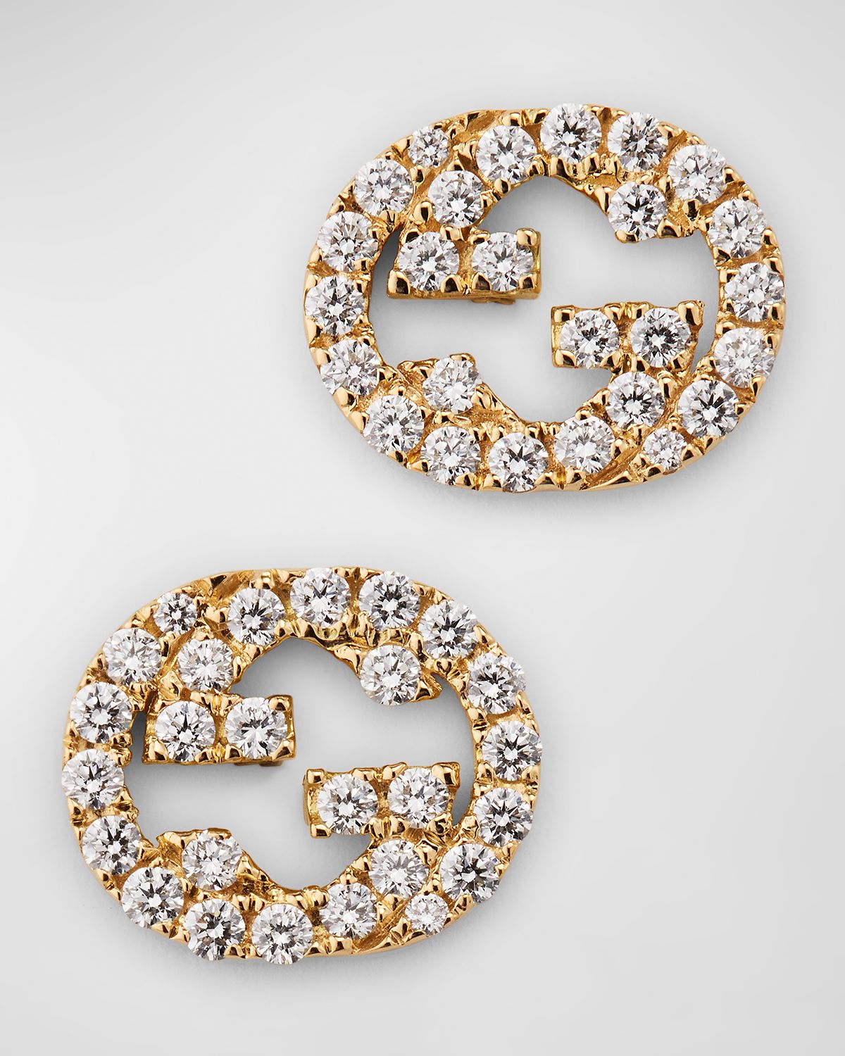 Gucci Diamond Interlocking G Stud Earrings