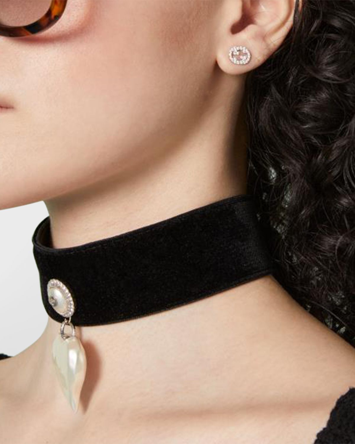 Gucci Diamond Interlocking G Stud Earrings