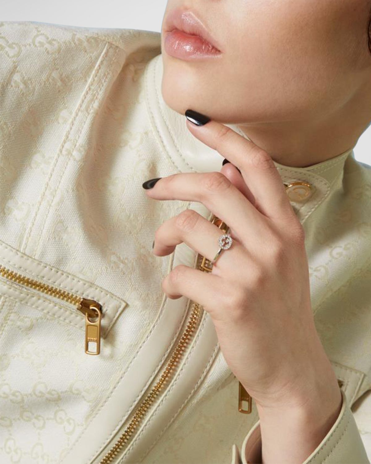 Gucci Diamond Interlocking G Ring