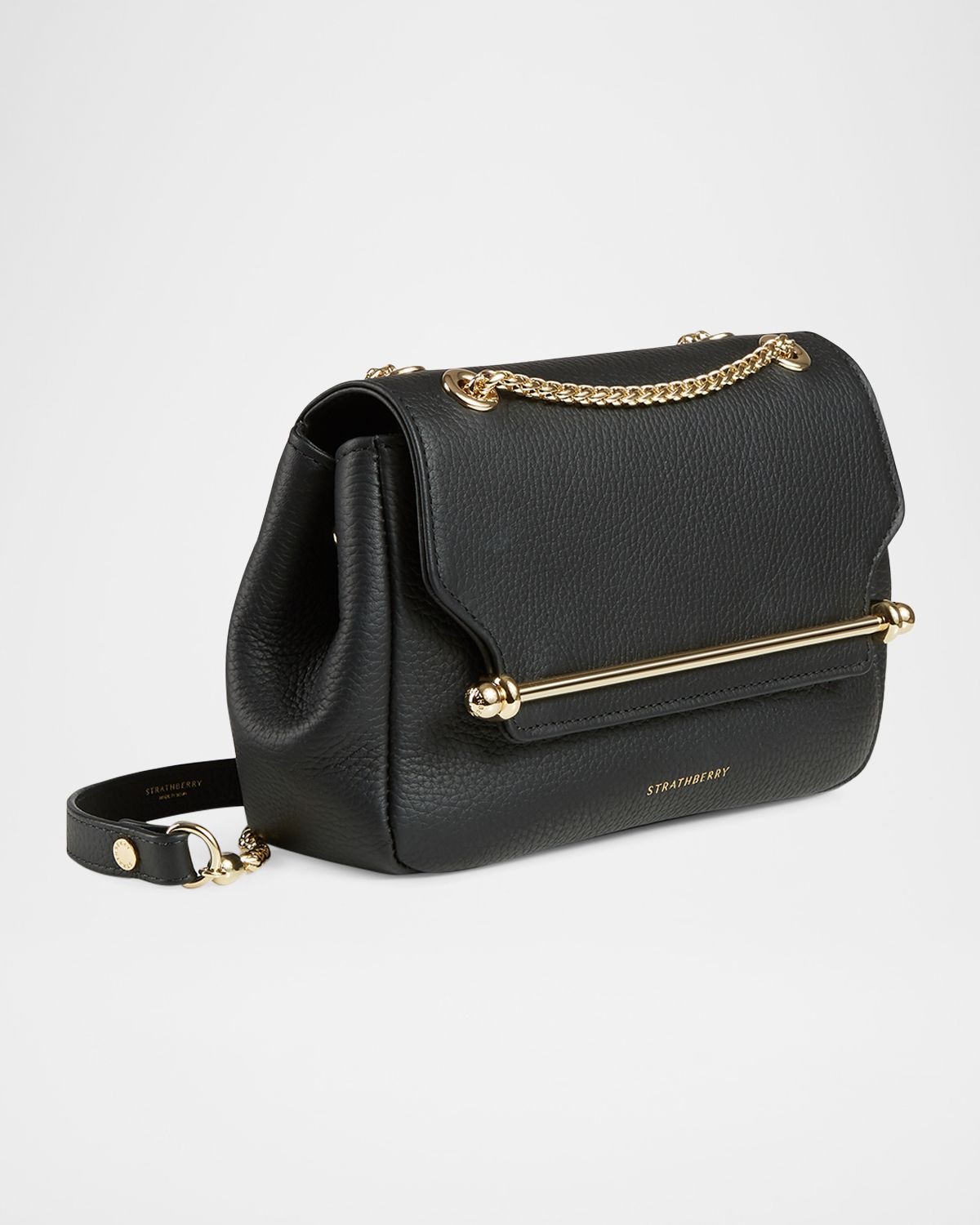 STRATHBERRY East-West Flap Leather Chain Shoulder Bag