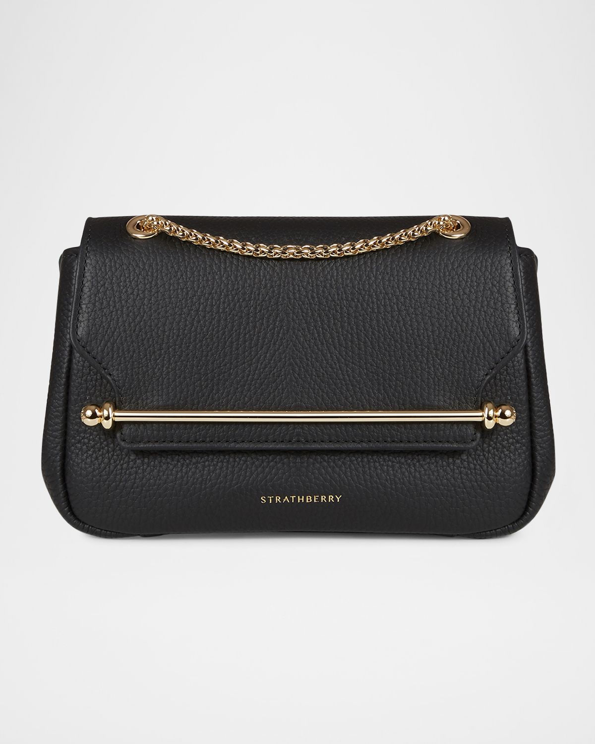 STRATHBERRY East-West Flap Leather Chain Shoulder Bag
