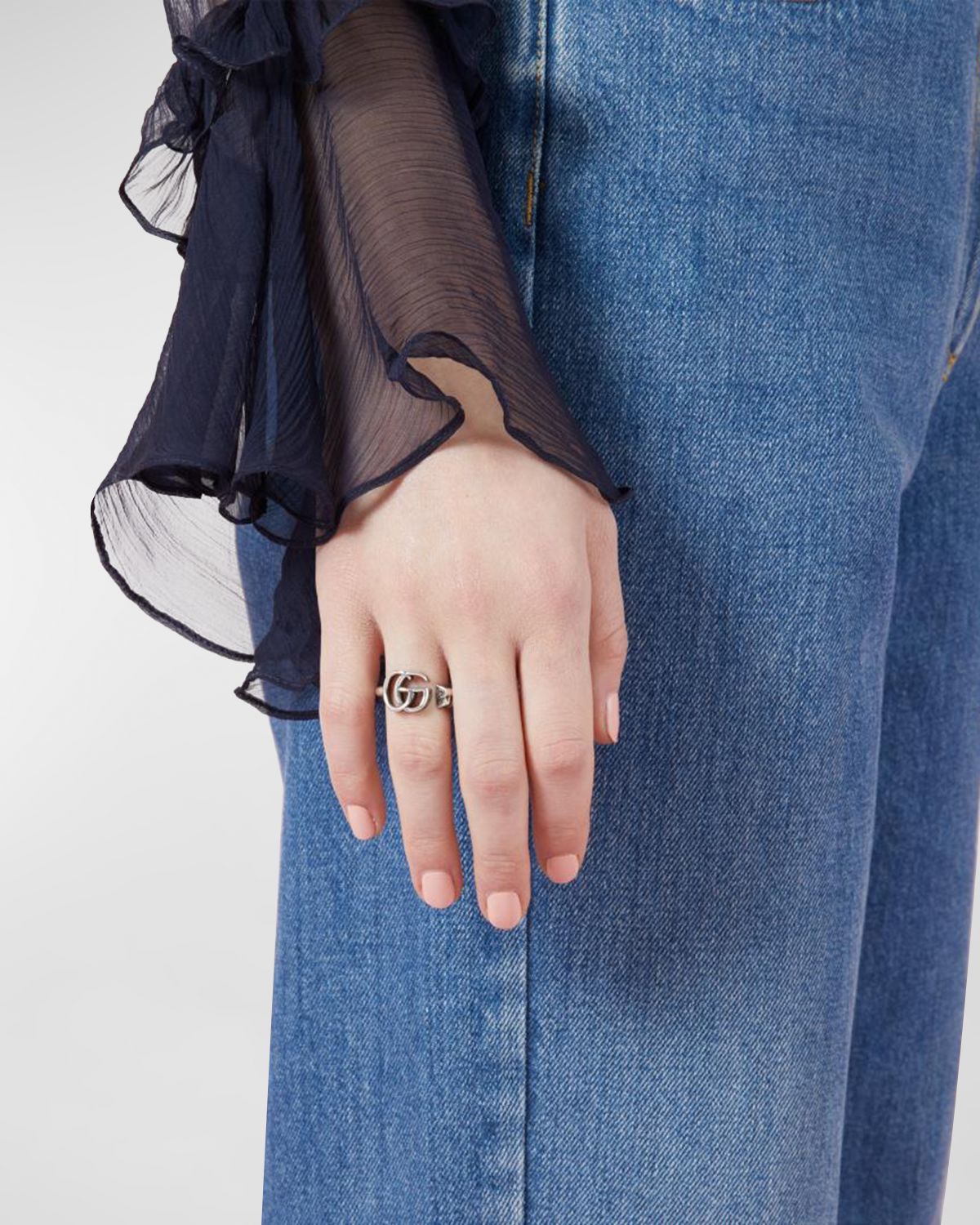 Gucci GG Marmont Key Sterling Silver Ring