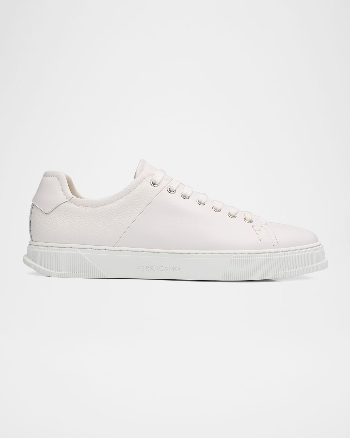 Ferragamo Men 's Clayton Mixed Leather Low-Top Sneakers | Thumbnail 7 Ferragamo Men 's Clayton Mixed Leather Low-Top Sneakers | Thumbnail 7