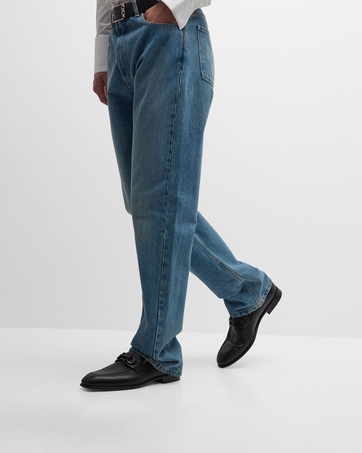 Ferragamo Men 's Foster Leather Gancini Bit Loafers