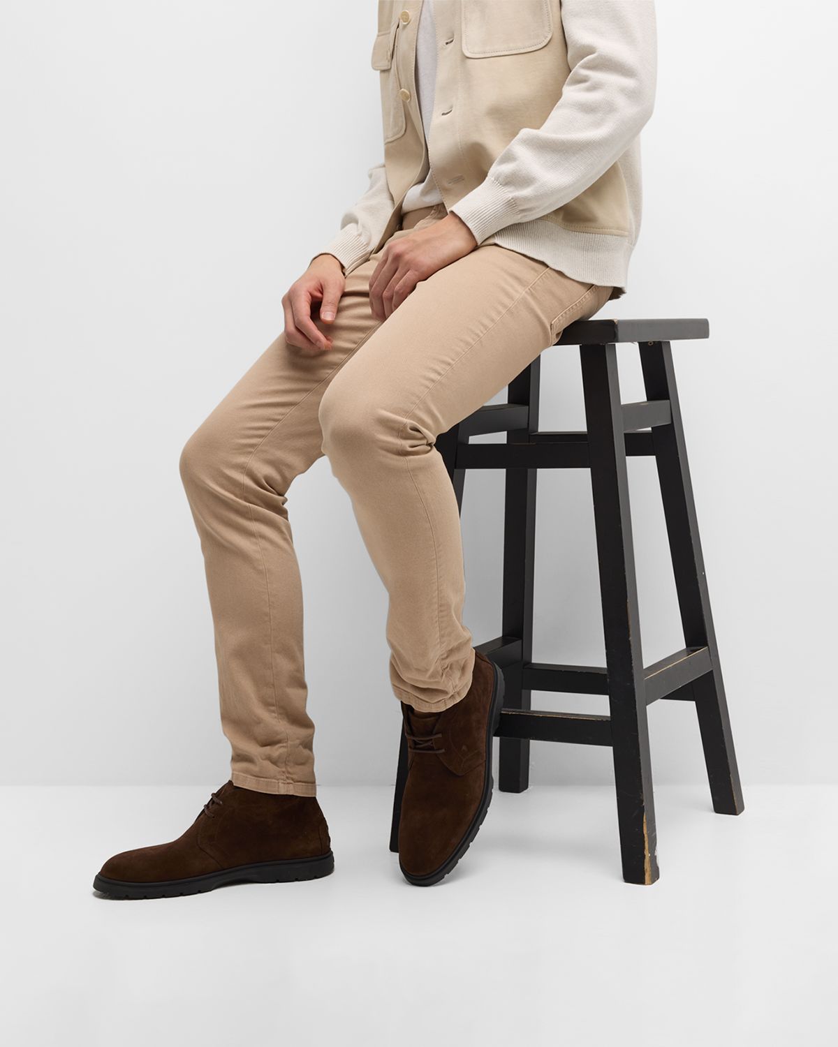 Tod 's Men 's Polacco Ibrido Estivo Suede Chukka Boots