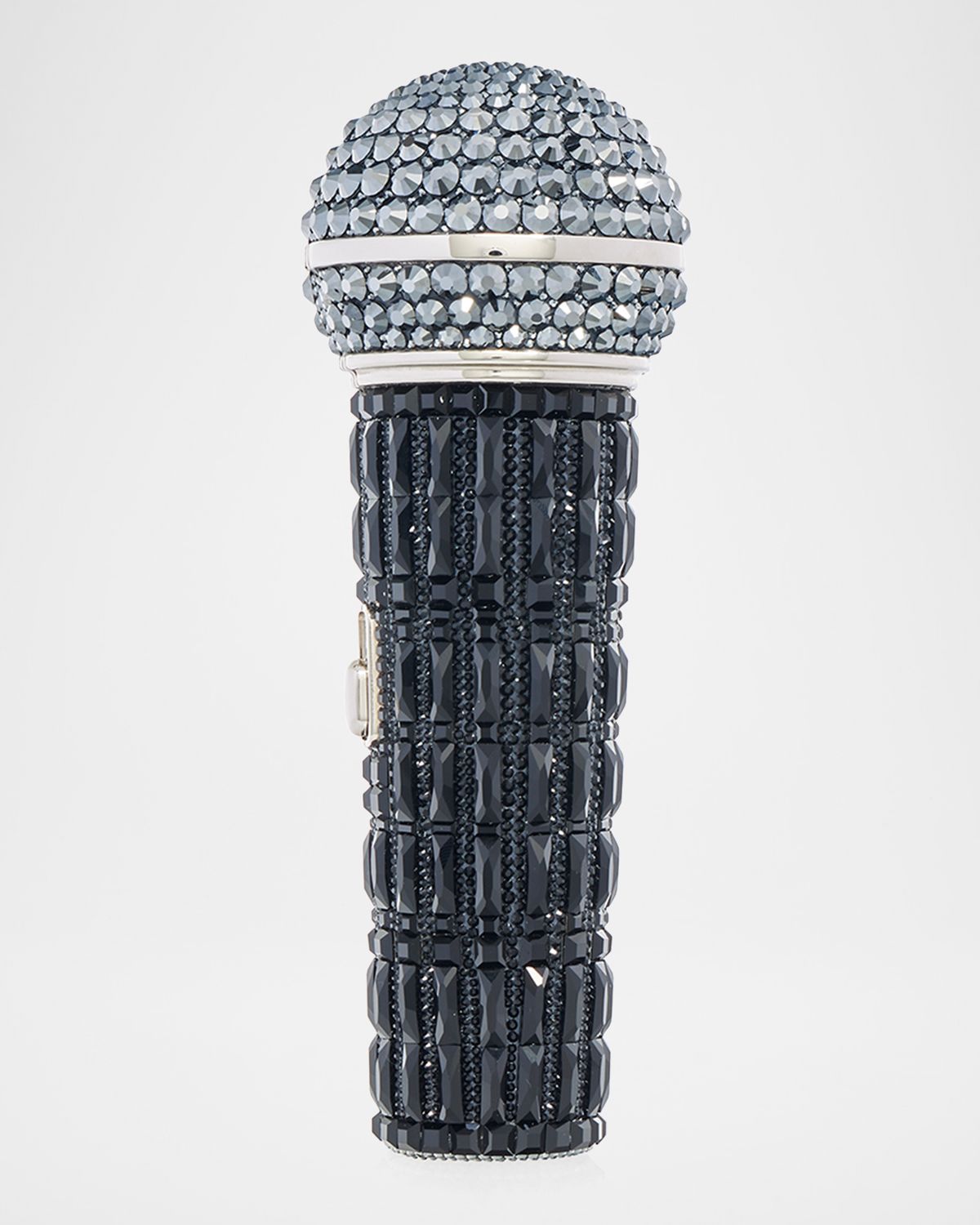 Judith Leiber Couture Microphone Crystal Clutch Bag with Chain Strap