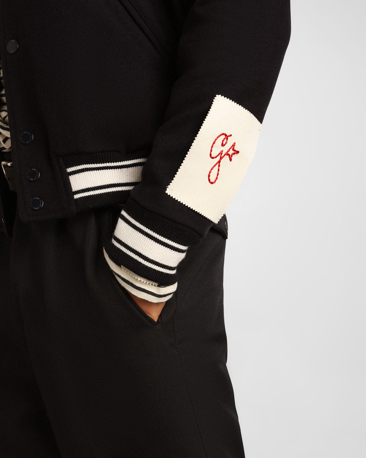Golden Goose Men 's Embroidered Compact Bomber Jacket | Thumbnail 5 Golden Goose Men 's Embroidered Compact Bomber Jacket | Thumbnail 5