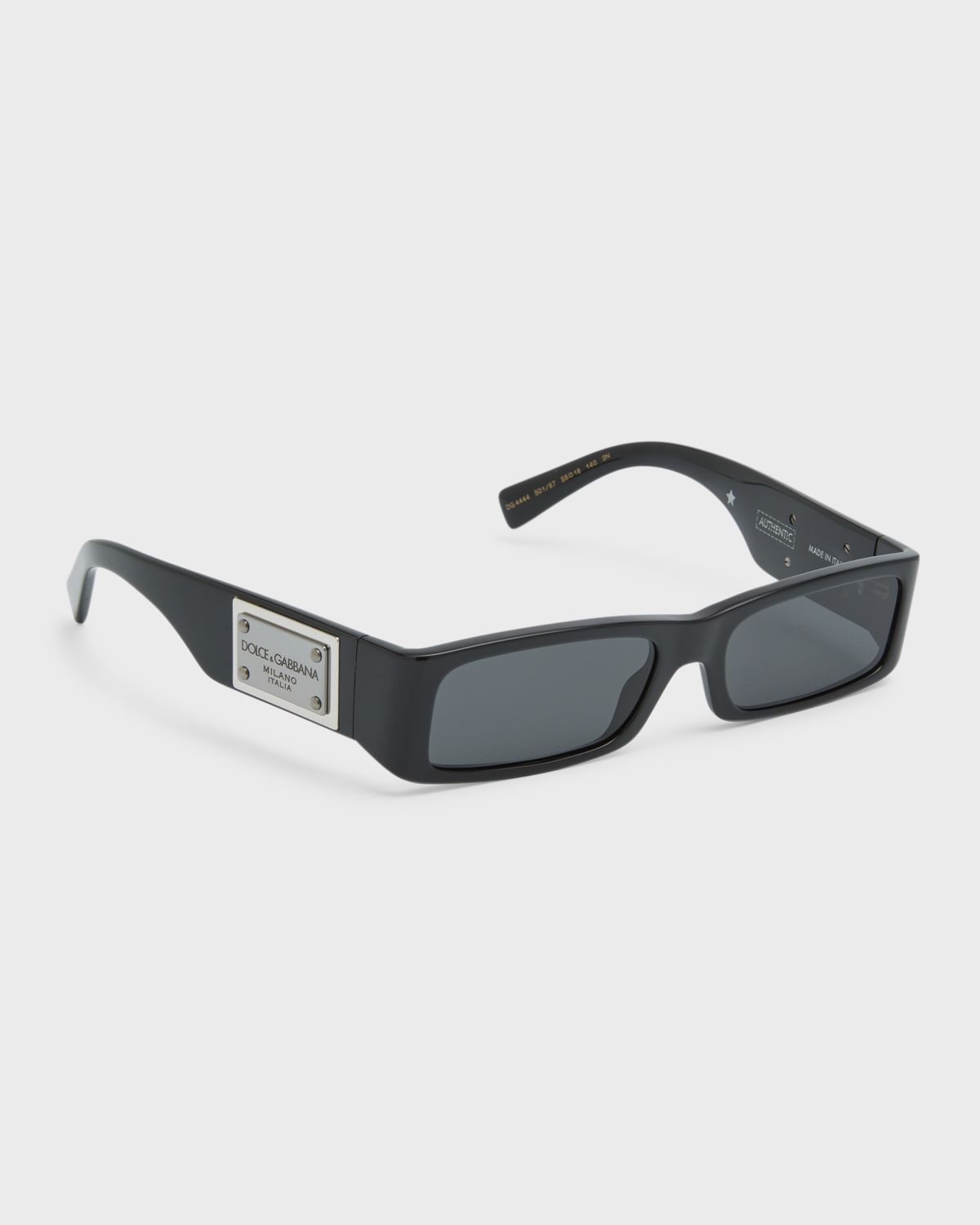 Dolce & Gabbana Men 's Logo Plaque Rectangle Sunglasses