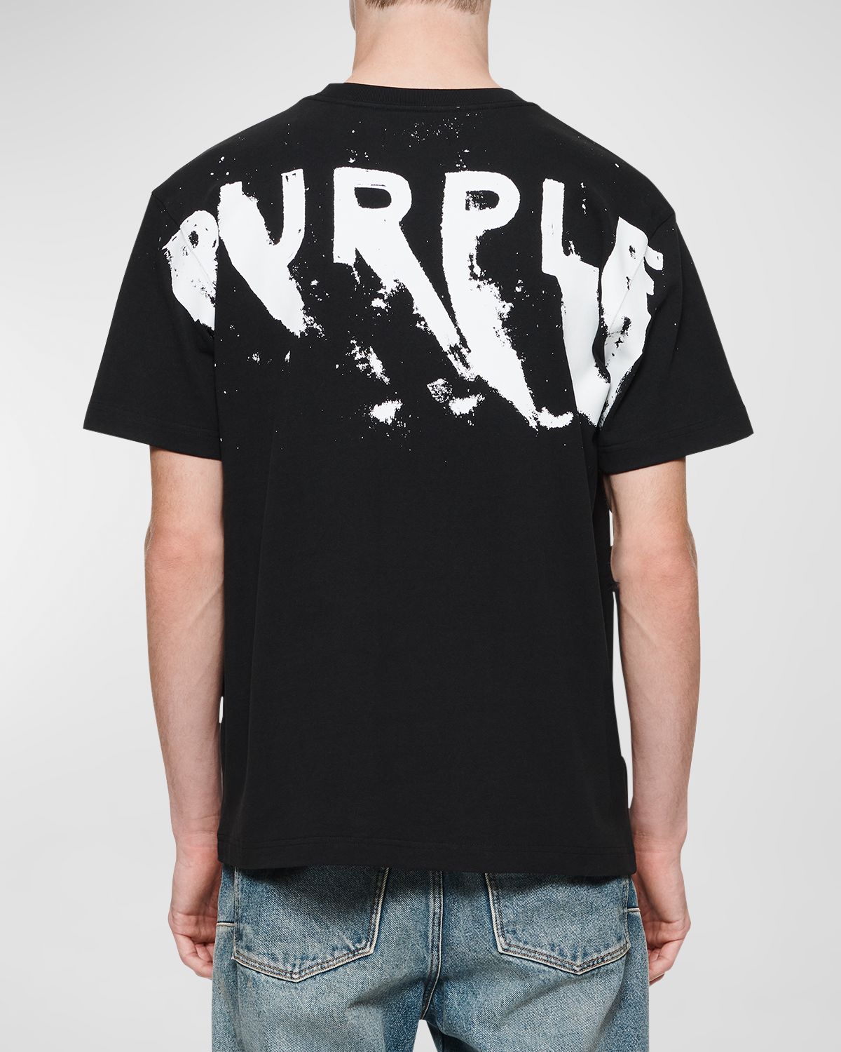 PURPLE Men 's Painted Wordmark Tee