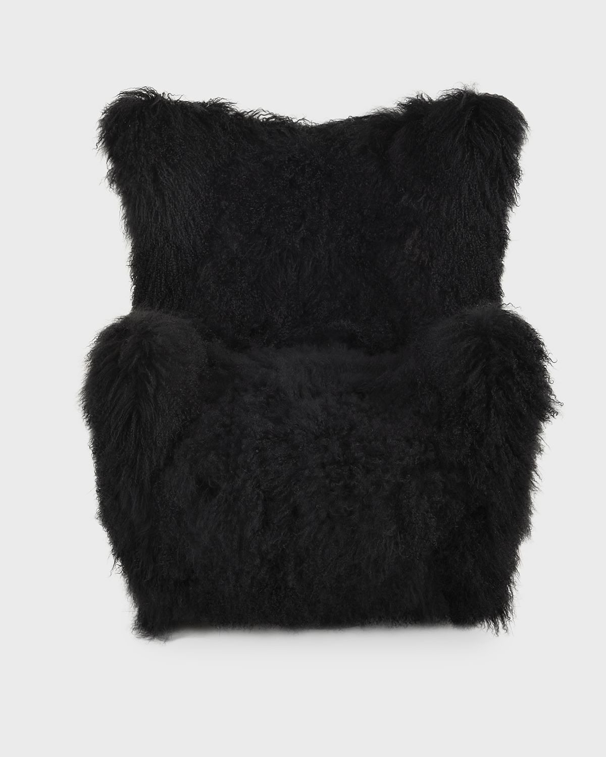 Massoud Aima Shearling Swivel Wing Chair