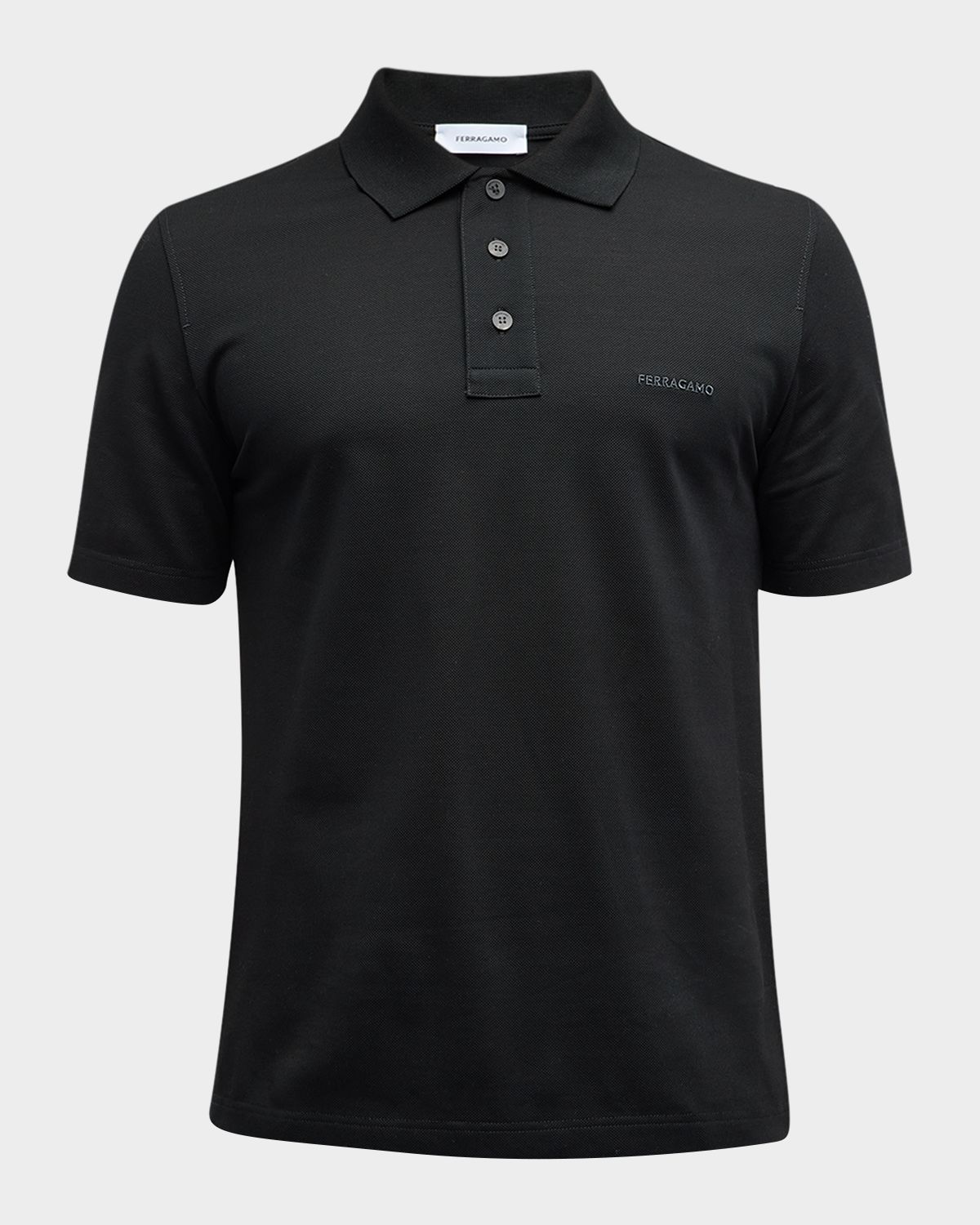 Ferragamo Men 's Cotton Logo Polo