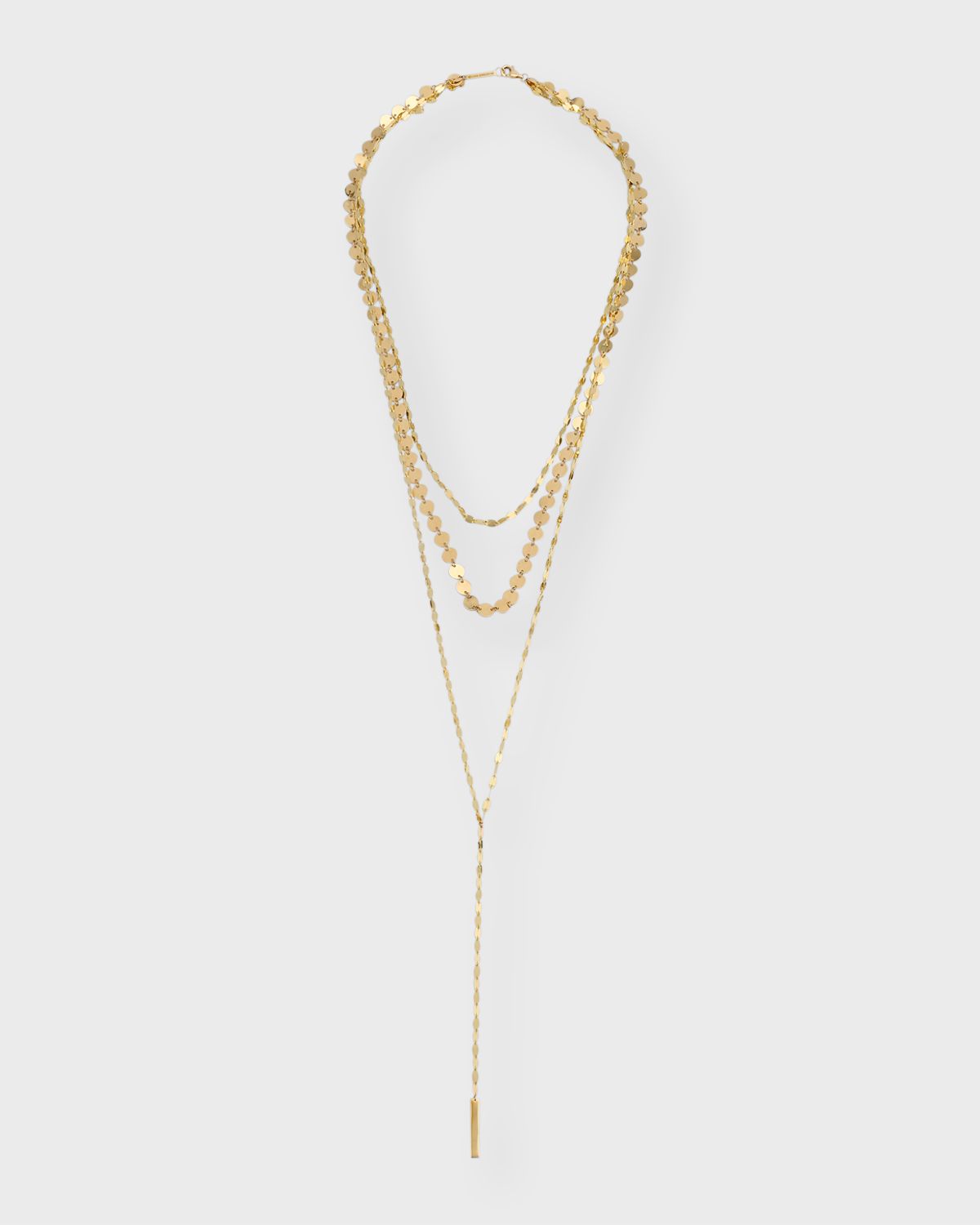 LANA Laser Disc Mega Blake Remix Lariat Necklace
