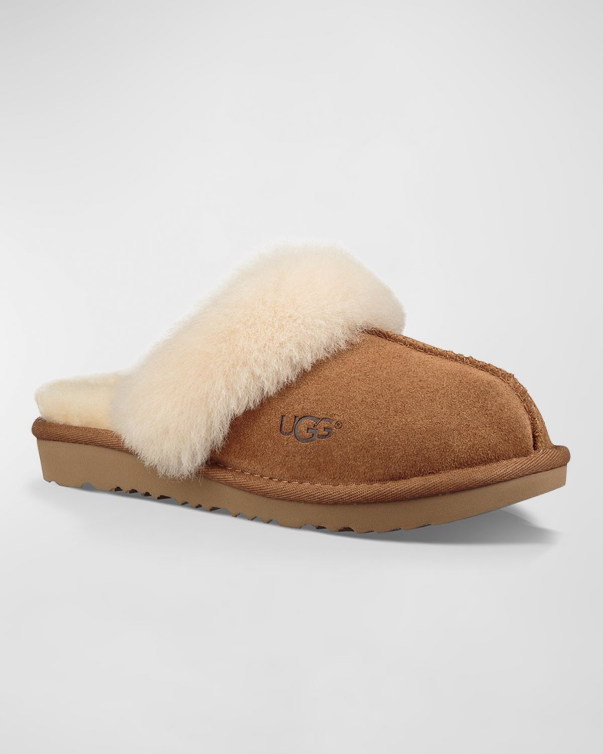 UGG Girl 's Cozy II Suede & Shearling Slippers, Kid