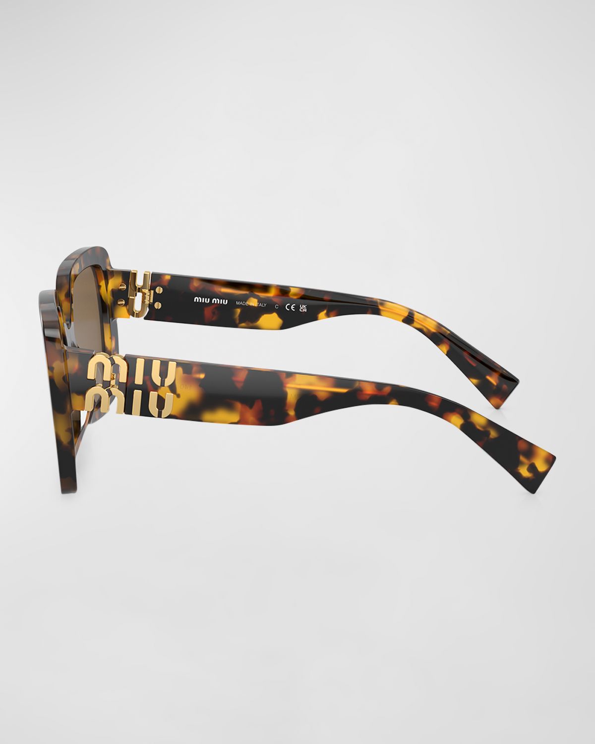 Miu Miu Logo Acetate Square Sunglasses