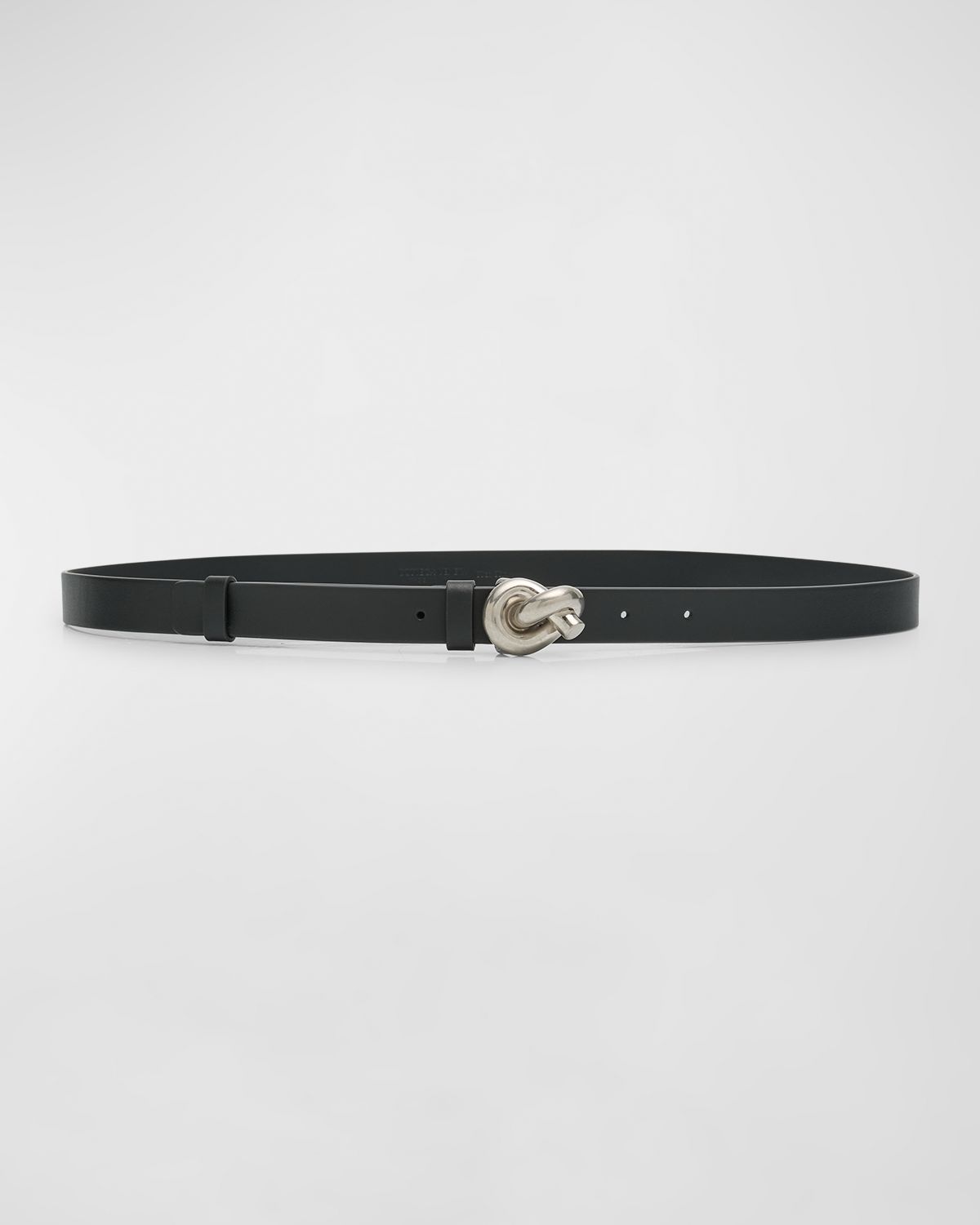 Bottega Veneta Brass Knot Skinny Leather Belt | Thumbnail 3