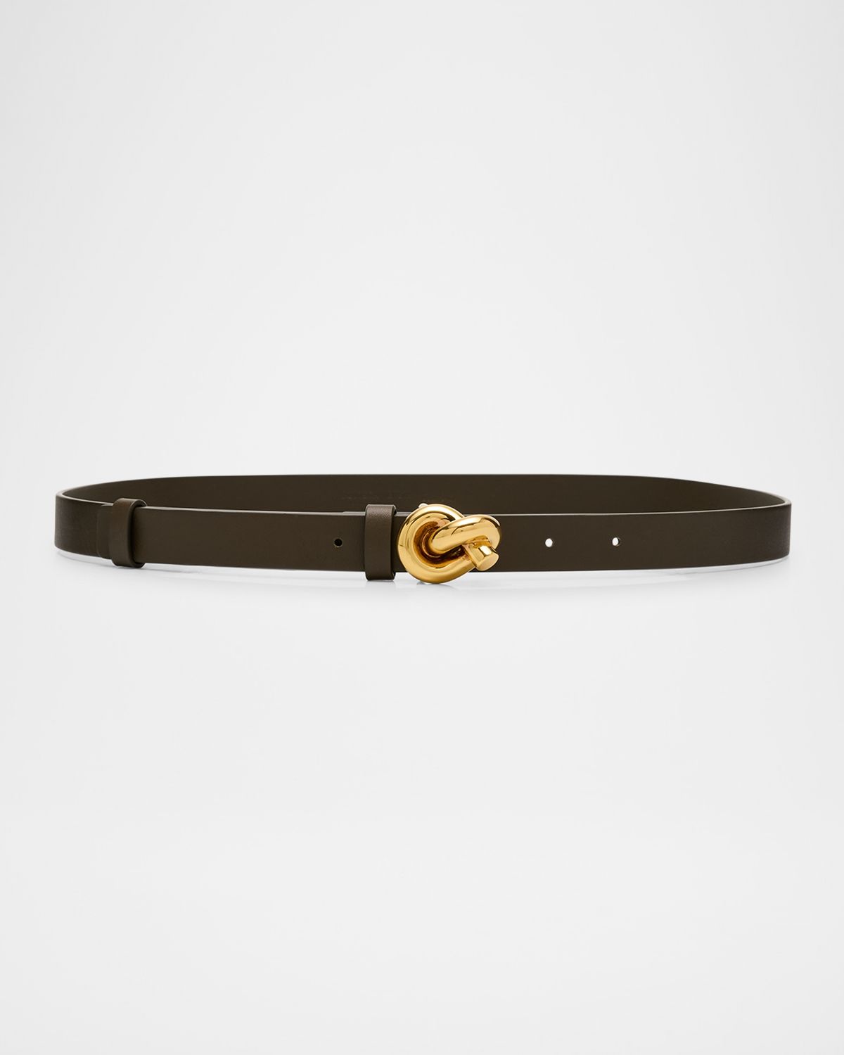 Bottega Veneta Brass Knot Skinny Leather Belt | Thumbnail 3 Bottega Veneta Brass Knot Skinny Leather Belt | Thumbnail 3