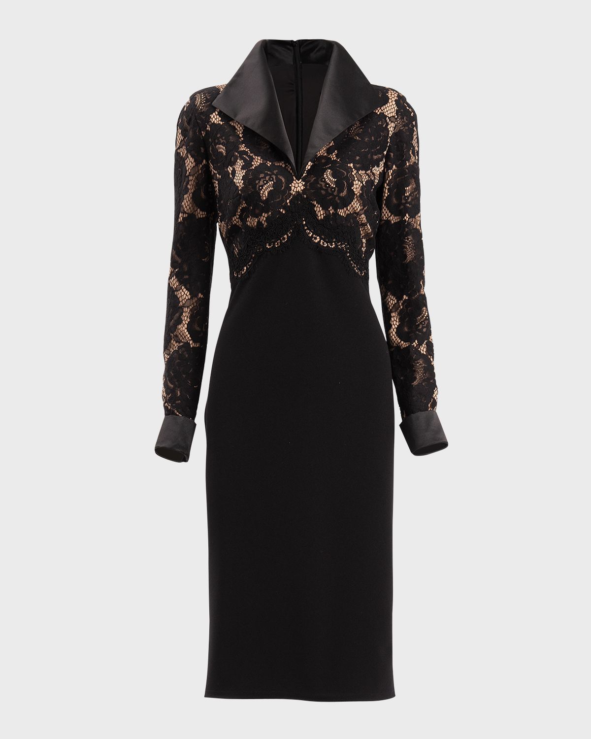 Tadashi Shoji Two-Tone Lace-Bodice Bodycon Midi Dress | Thumbnail 7 Tadashi Shoji Two-Tone Lace-Bodice Bodycon Midi Dress | Thumbnail 7