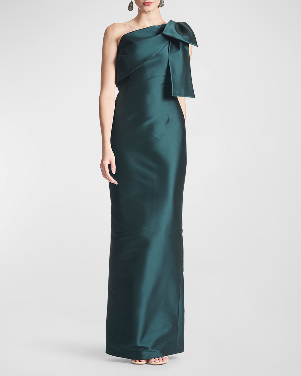SACHIN BABI Bonnie One-Shoulder Bow Column Gown