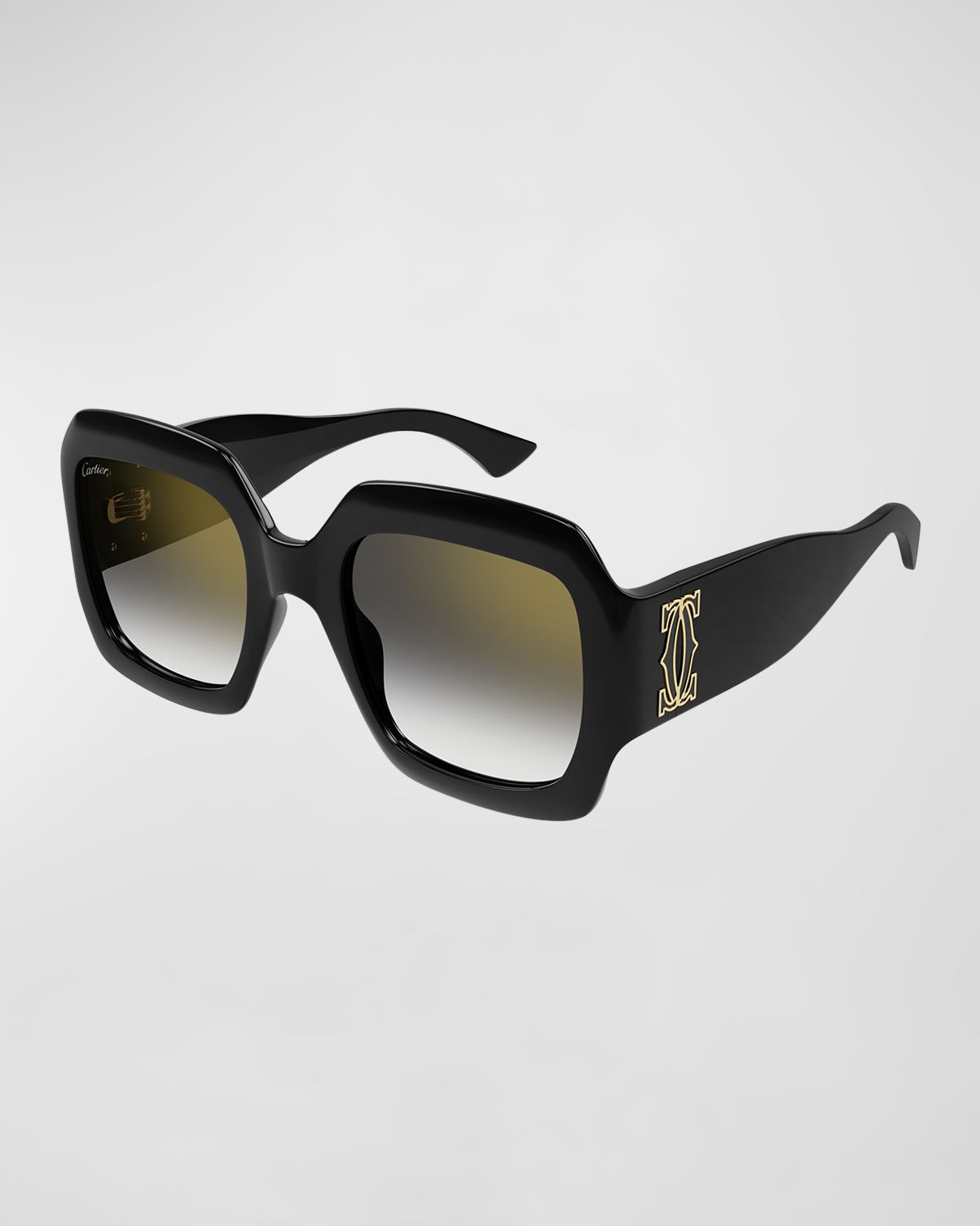 Cartier Monogram Acetate Square Sunglasses